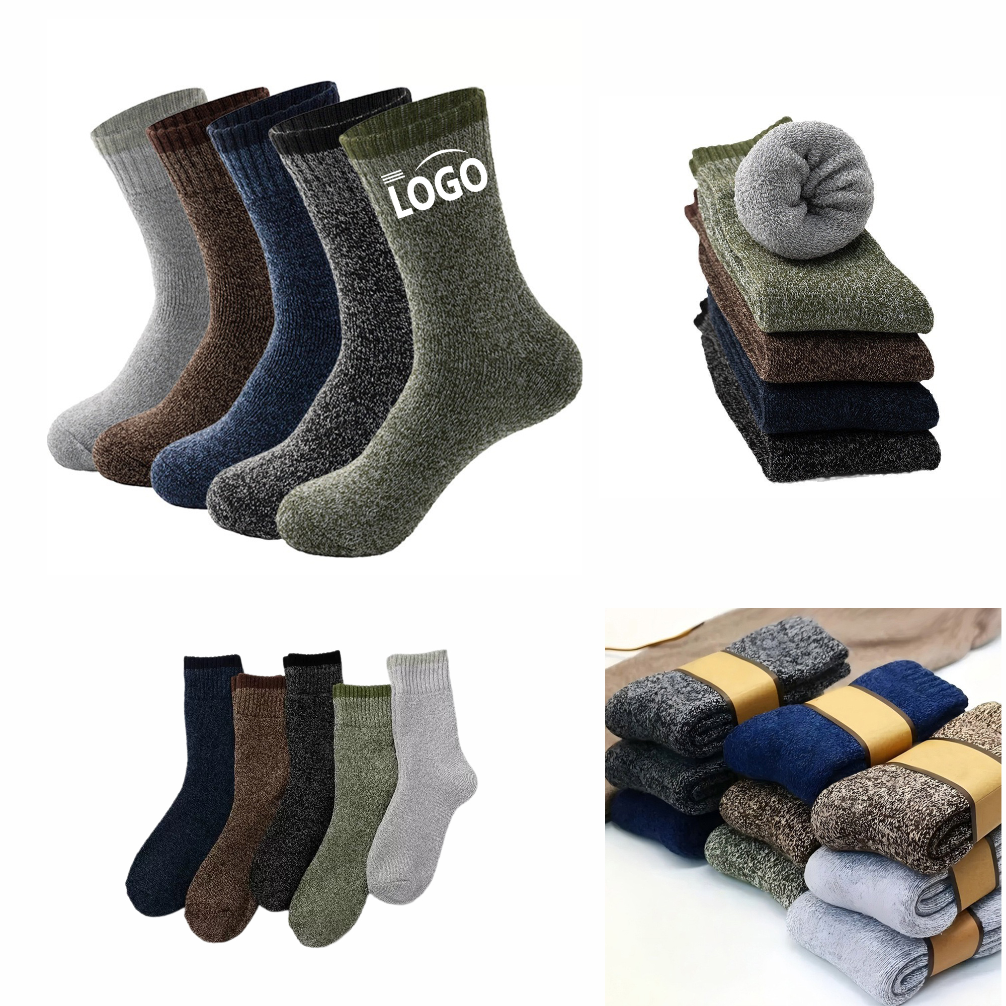 Solid Color Casual Winter Socks MOQ 10pcs 3