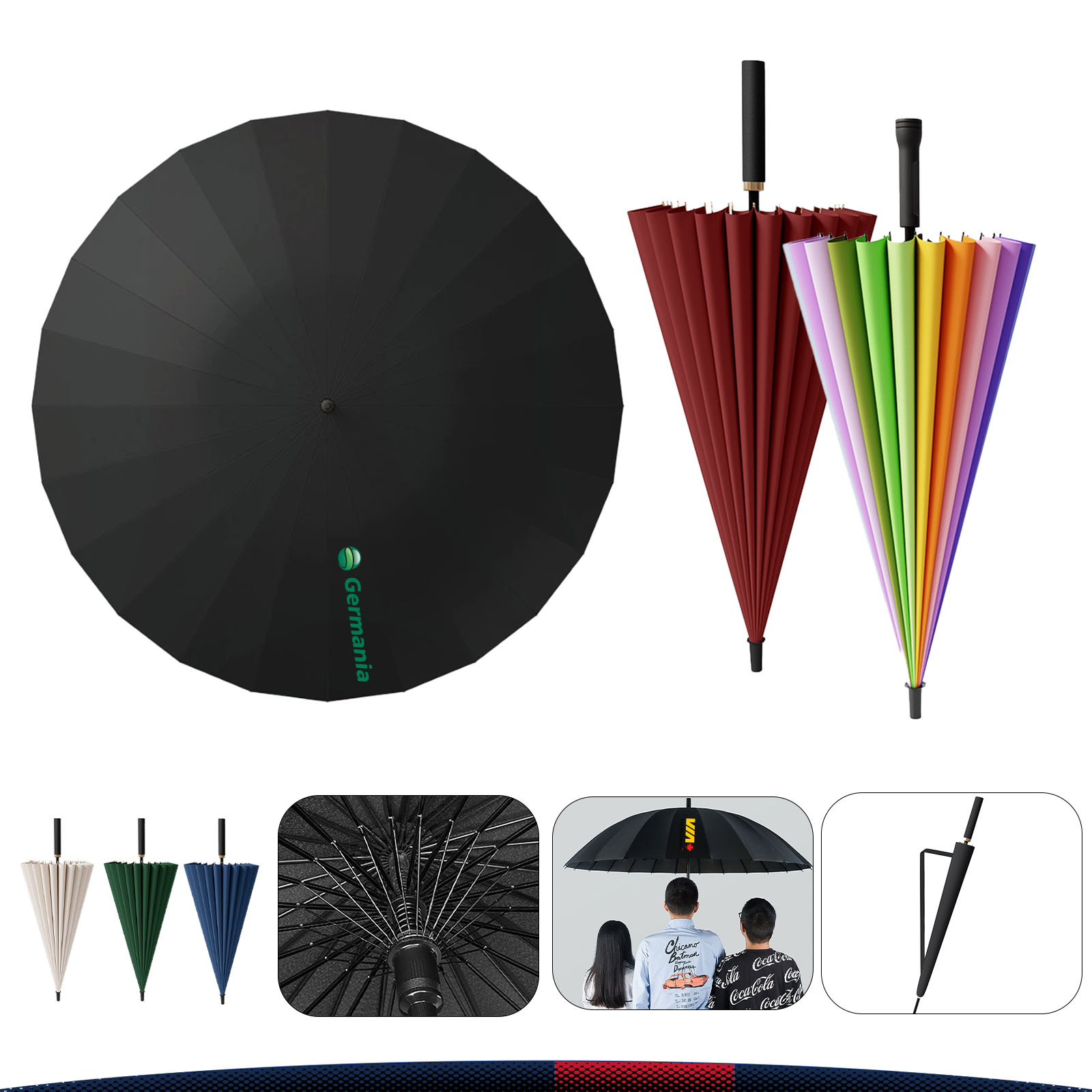 Trora Manual Straight Umbrella