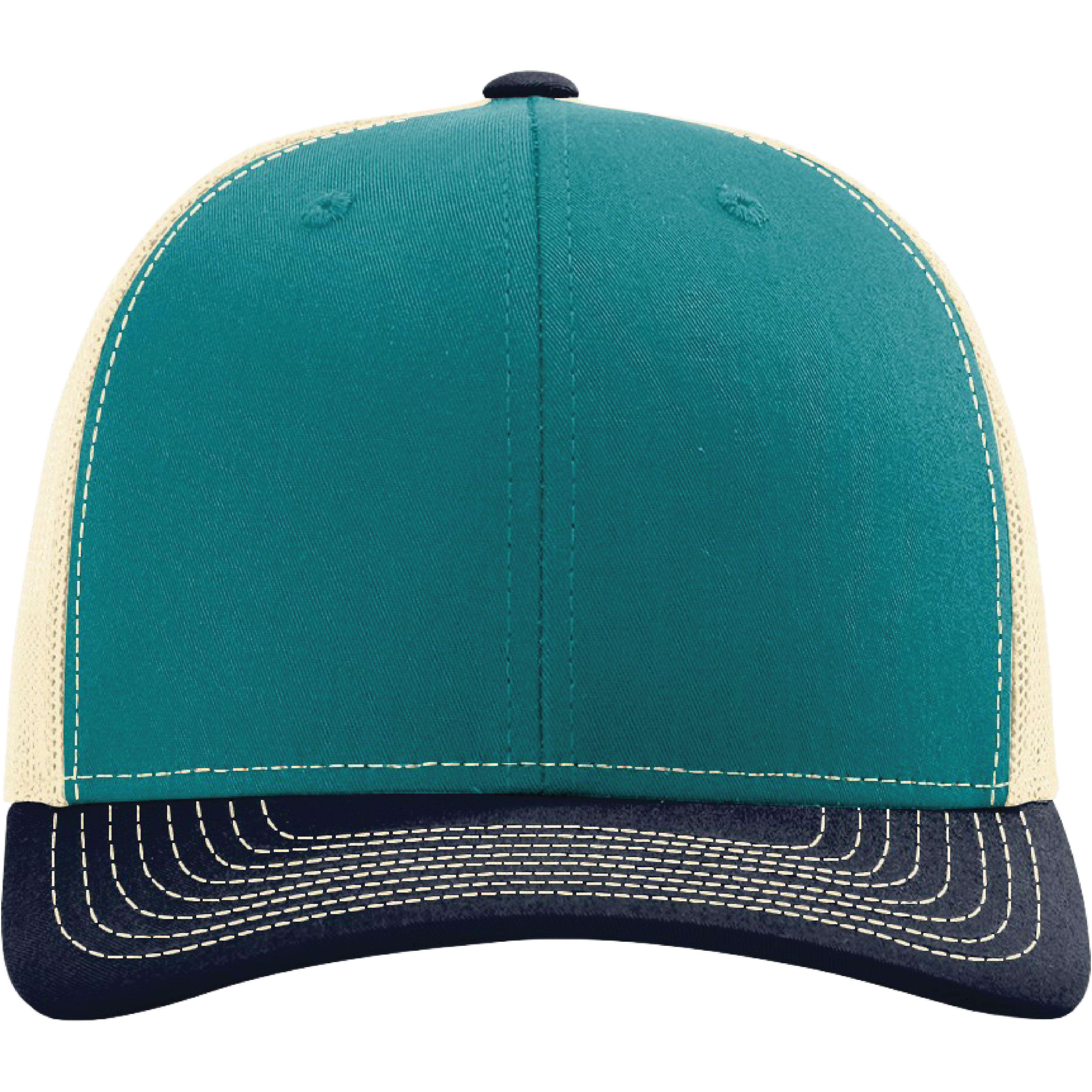 Richardson 112 6-Panel Snapback Trucker Hat w/Leatherette Adhesive Patches or Embroidery 273