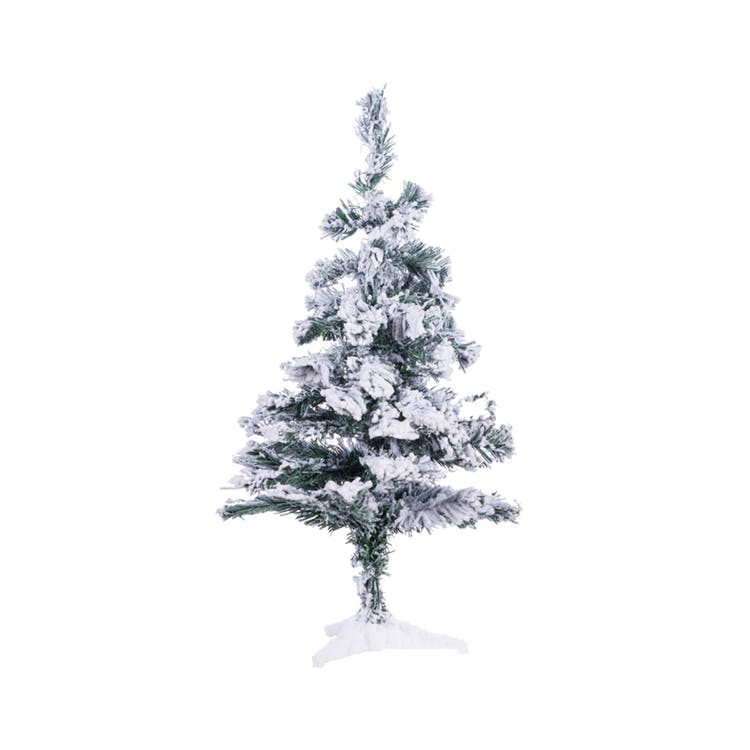 Tabletop Christmas Trees - Snow-Flocked Collapsible 2' 3