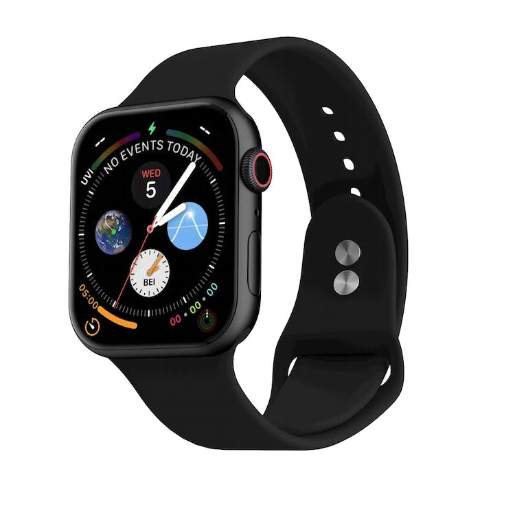 Apple Watch Dual Clasp Bands - Black Silicone 38mm/40mm/41mm 3