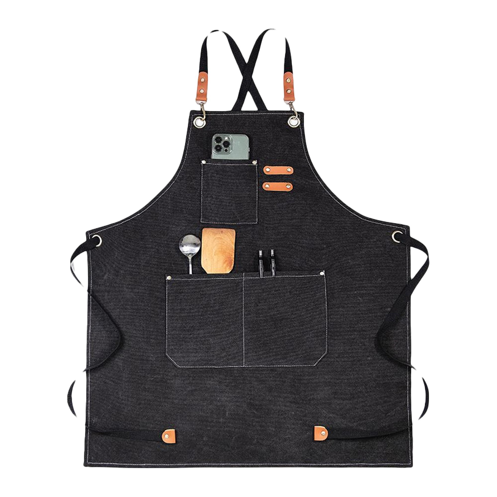 Adjustable Cross Back Kitchen Apron 17