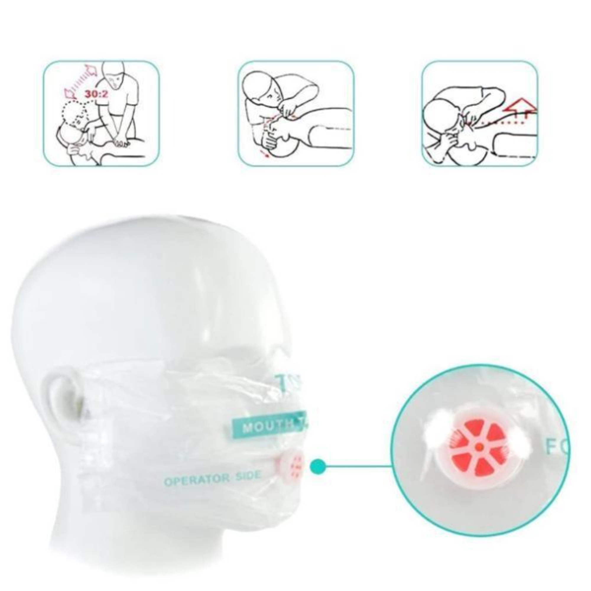 CPR Face Shield Mask Keychain 7