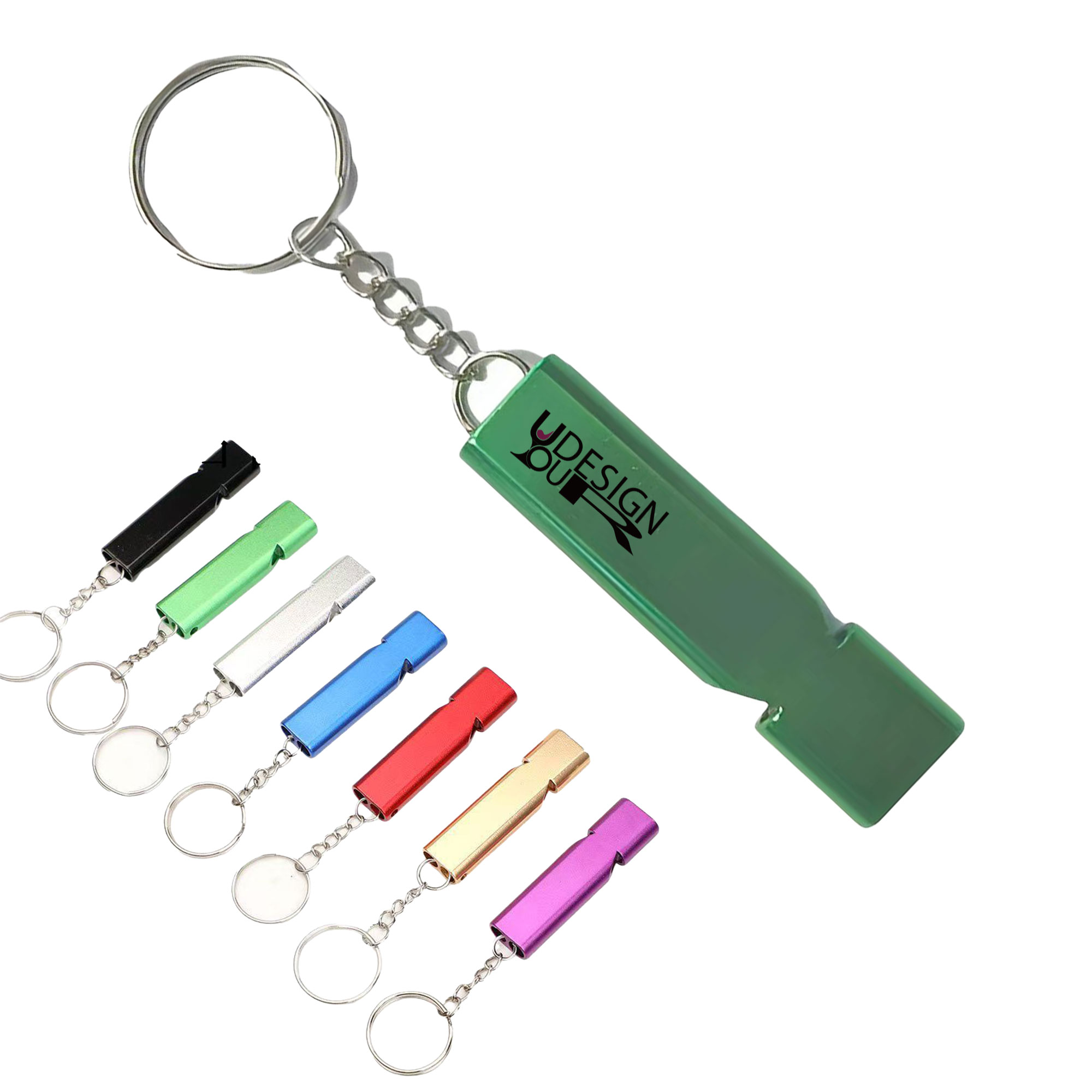 Multi-Color Metal Survival Whistle Keychain For Outdoor 4