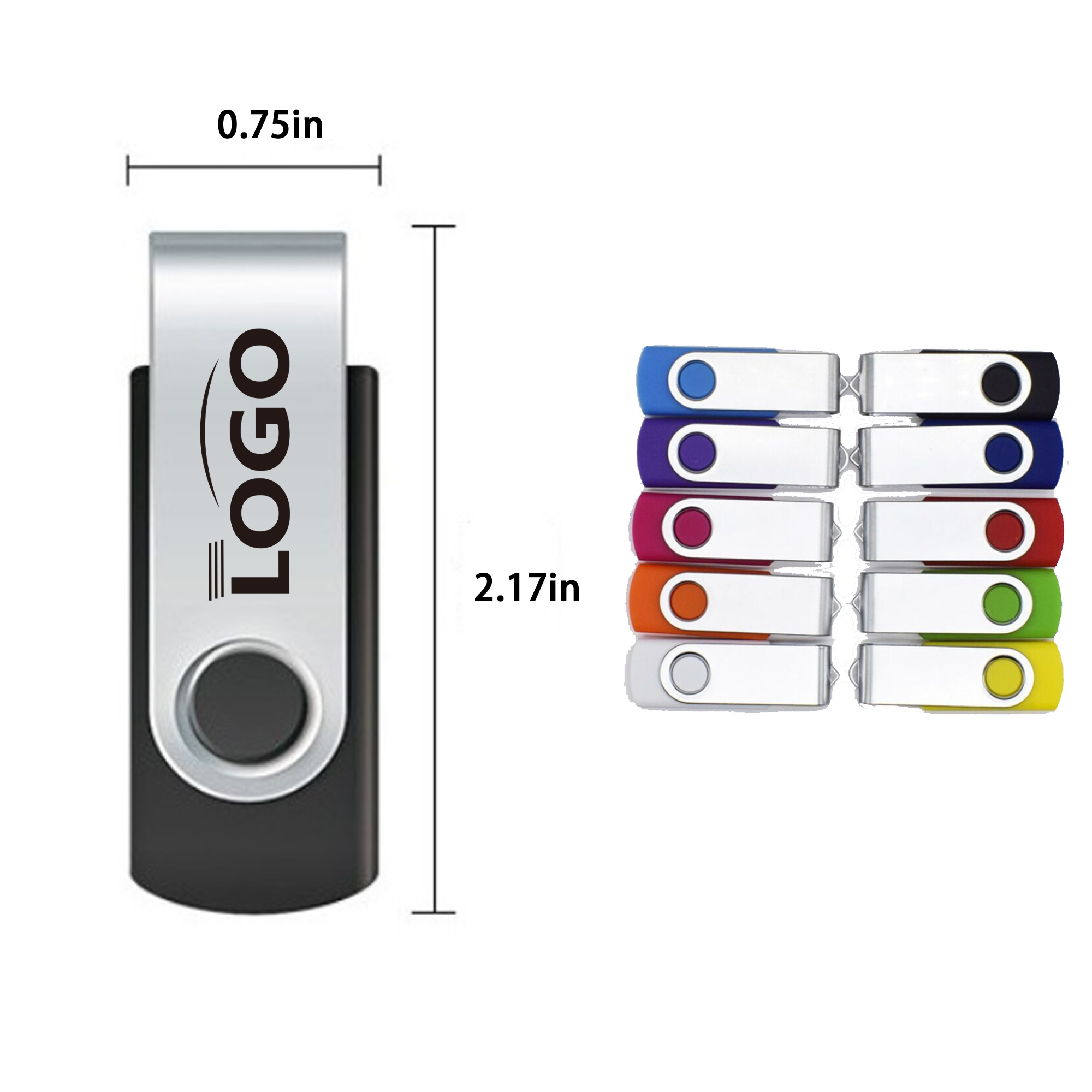Classic Swivel USB Flash Drive MOQ 10pcs 3