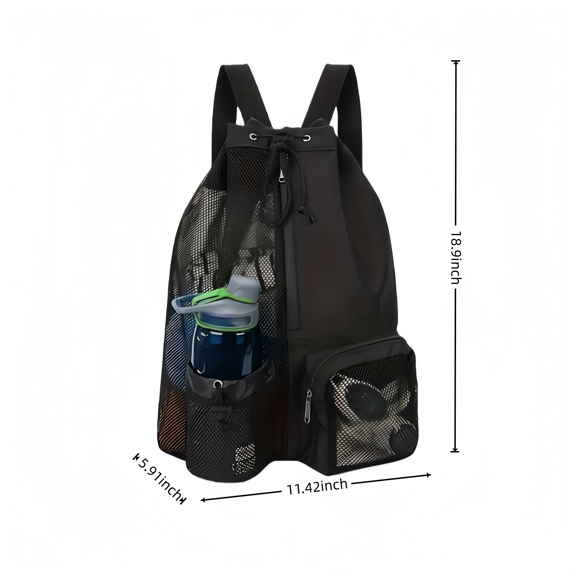Swimming Bag With Mesh Drawstring Backpack 5