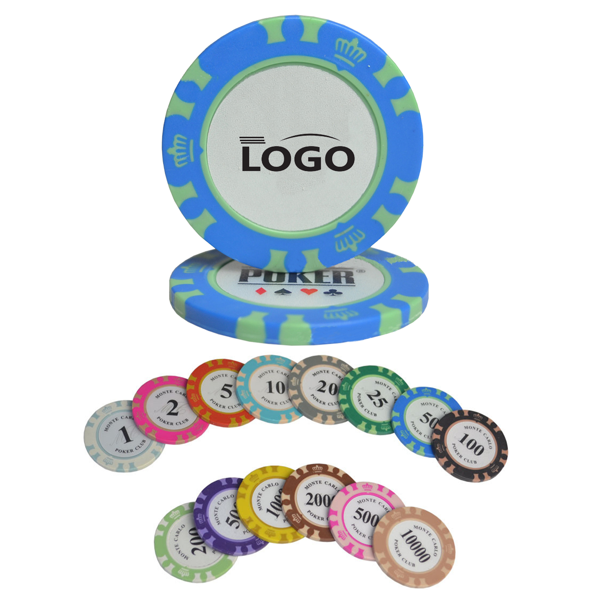 Professional Clay Poker Chips with Full Print 5