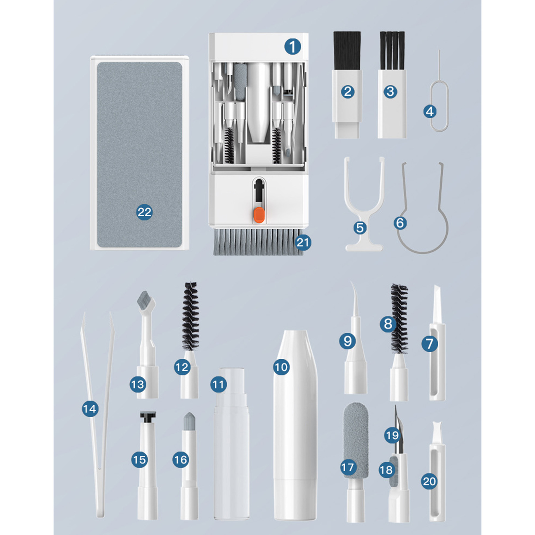 22 in 1 Multi Tool KitMini Table Dust Sweeper 19
