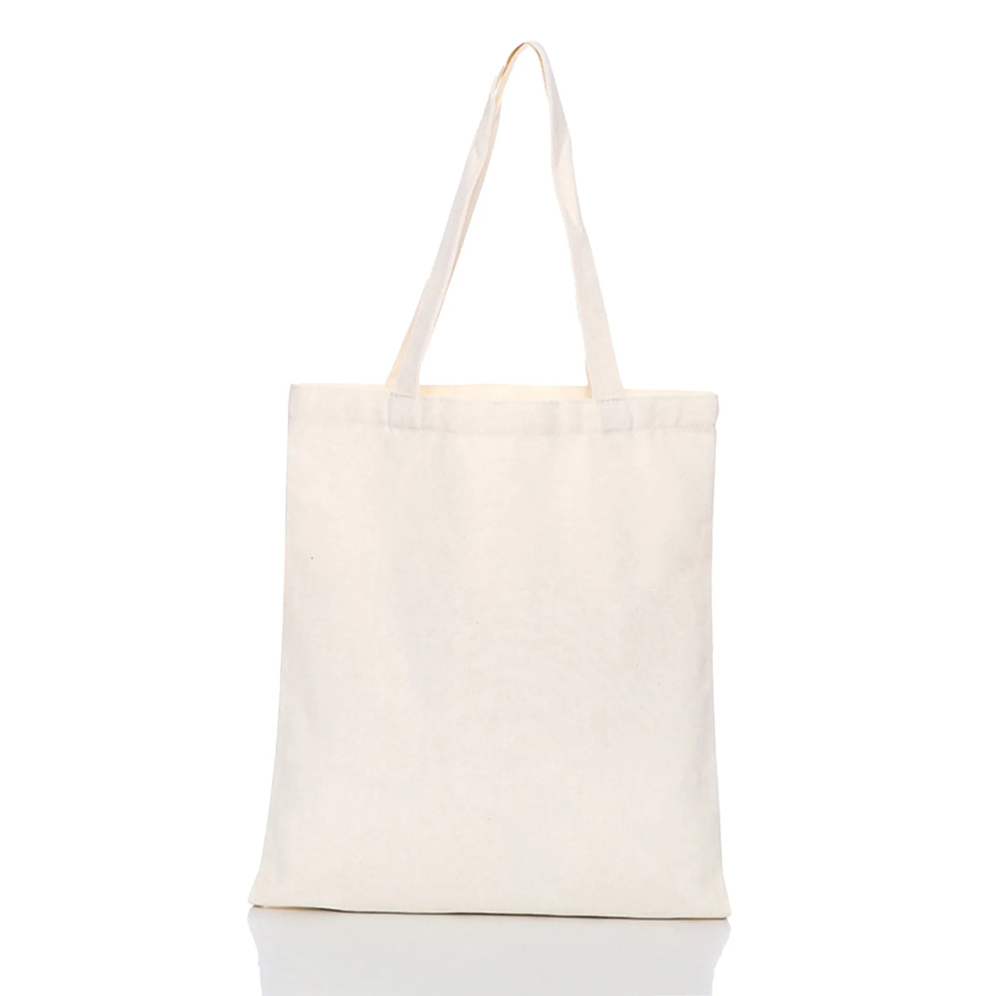 MOQ 10 Polyester Cotton Solid Color Hand-Held Canvas Bag, custom tote bag with logo imprint 24