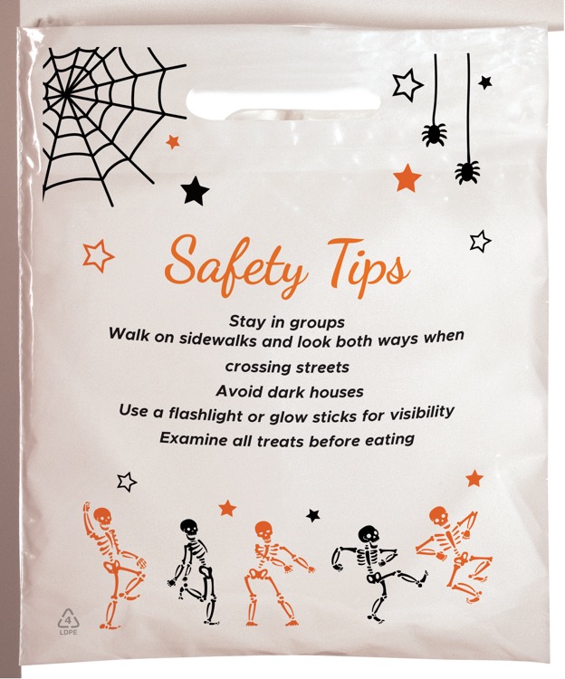 Halloween Scatter Design 2 Plastic Bag (7.5" x 9") 5