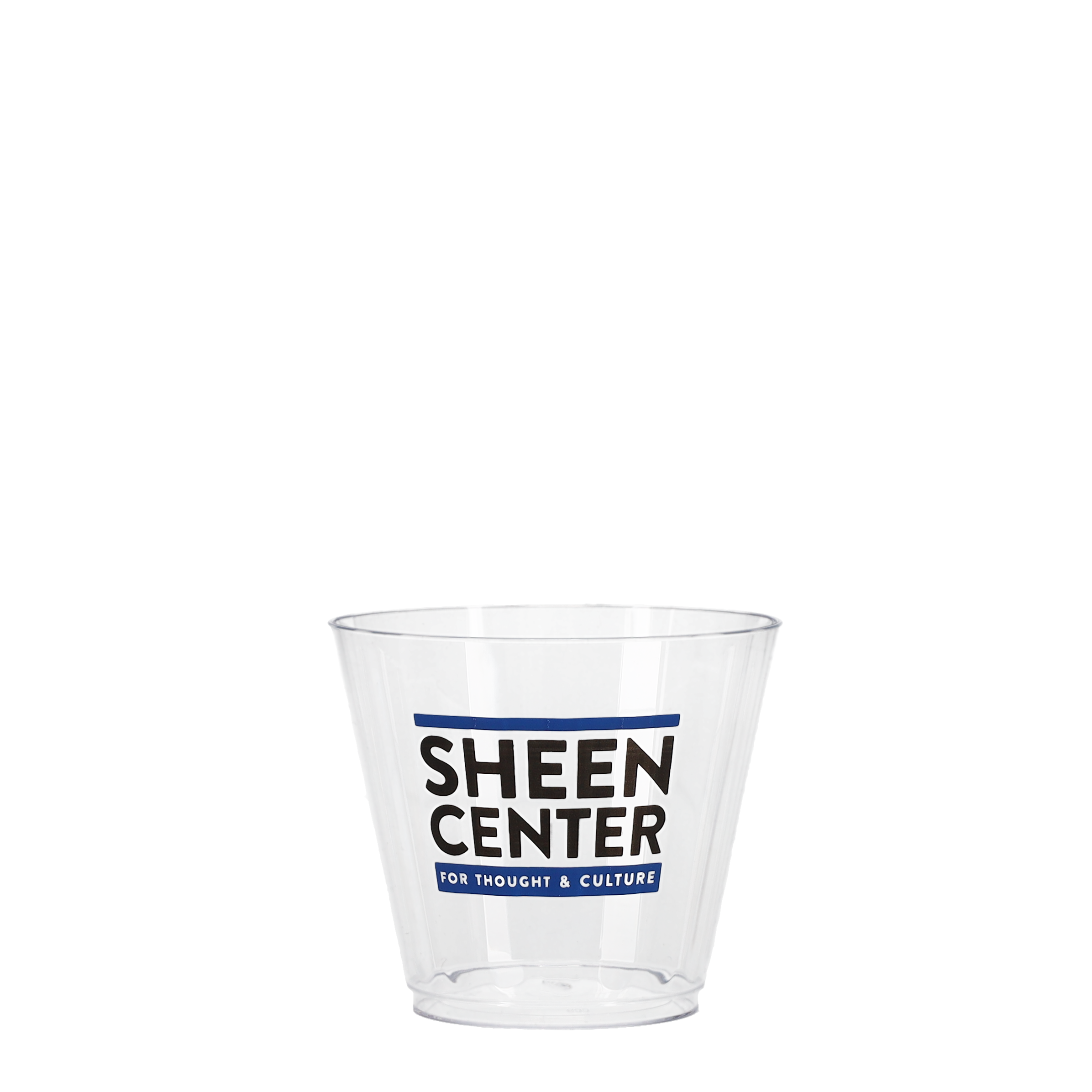 9 oz Hard Plastic Fluted Rocks Cup Clear Tradition Print, custom paper cup with logo imprint 8