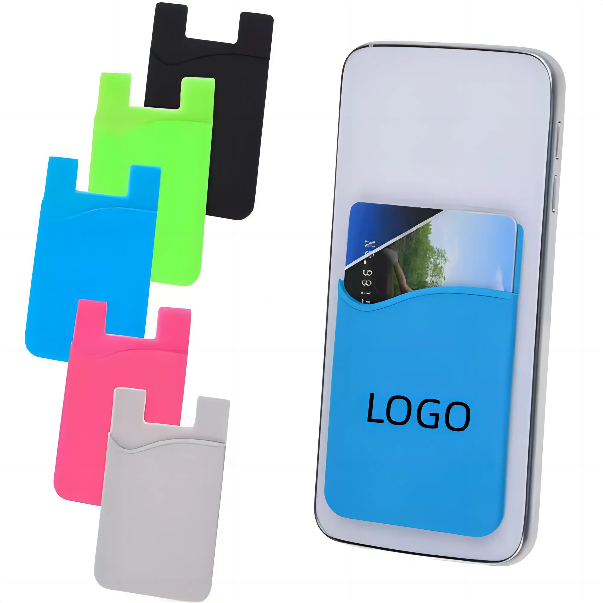 Silicone Cell Phone Card Holder