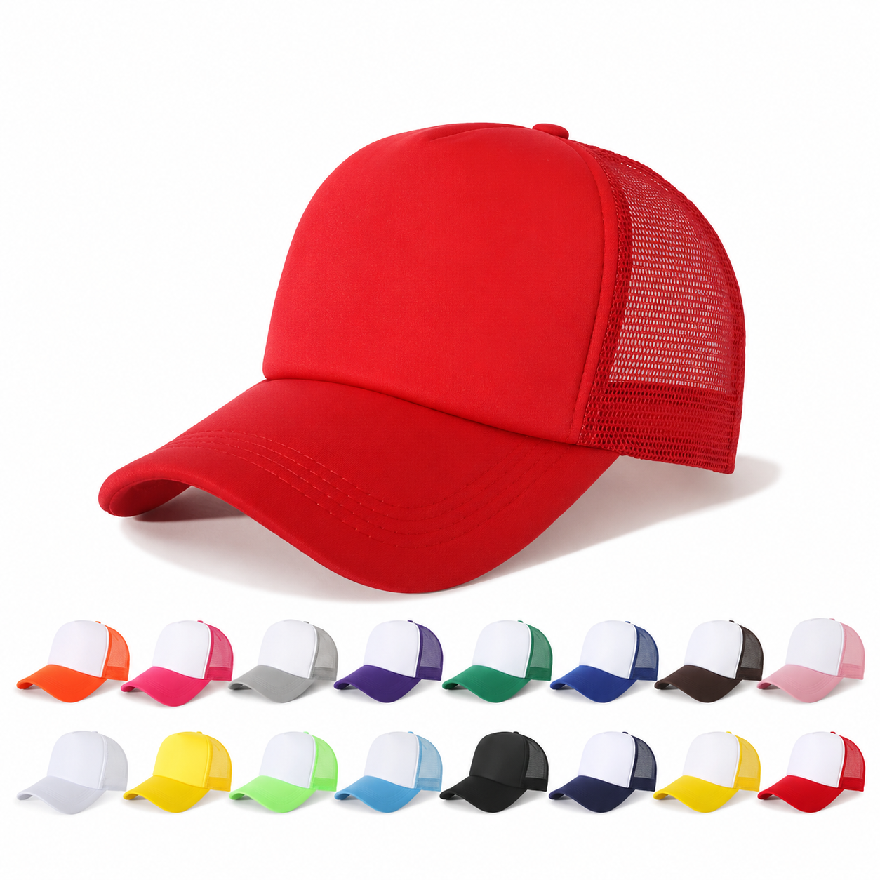 Multi-Panel Ventilated Trucker Cap