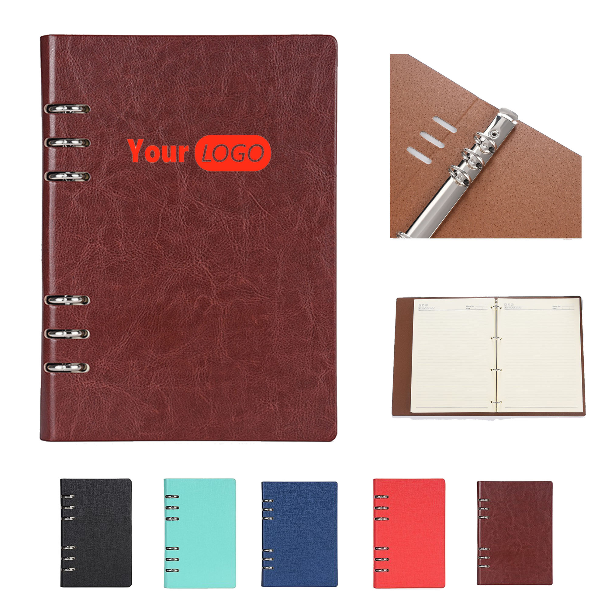 oft PU Leather Loose leaf Magnetic Notebook 3