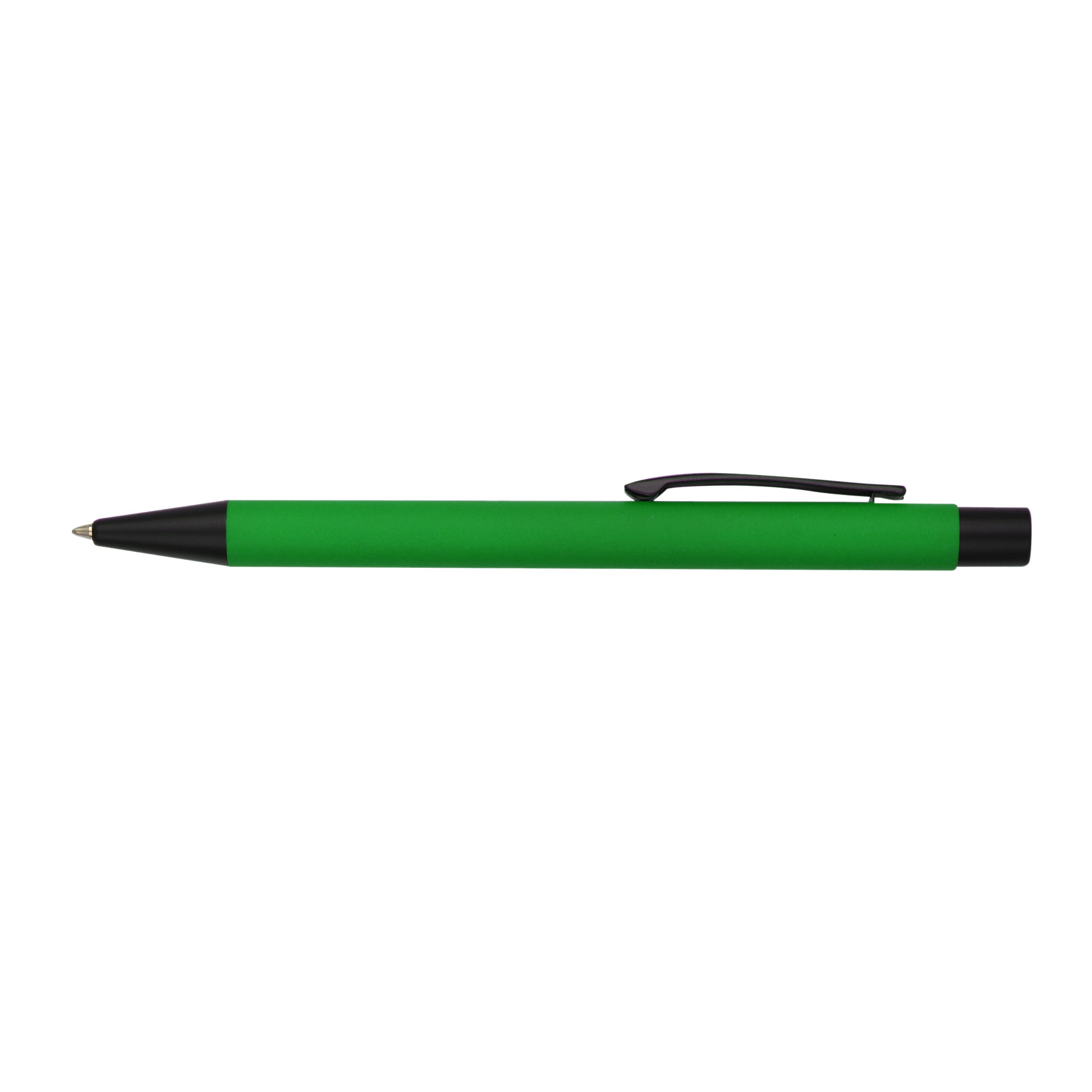 Soft Rubber Click Metal Ballpoint Pen with Chrome Engraving 18