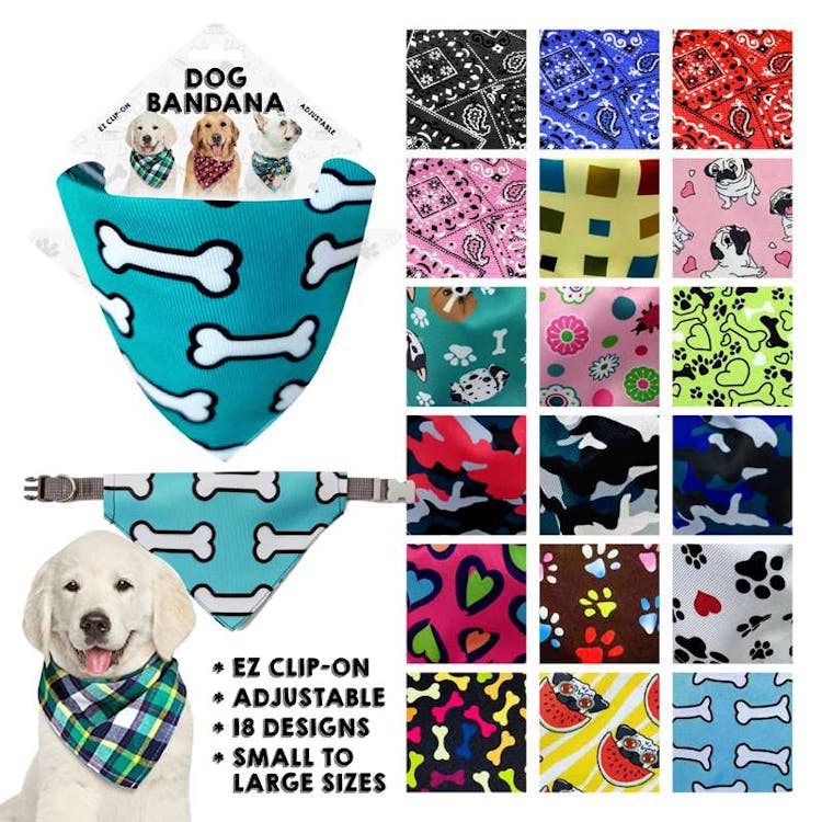 Dog Bandanas - 18 Assorted Designs 2