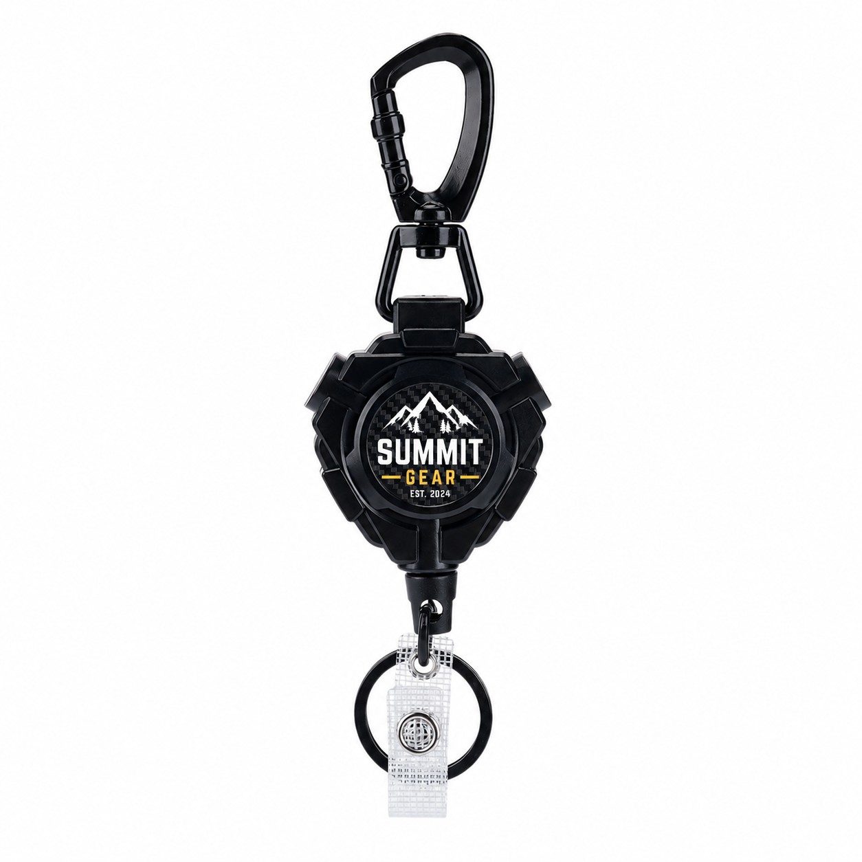 Retractable Badge Reel With Back Clip Attachmen