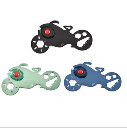 Moto-shaped Wrench Set Tool Card With LED
