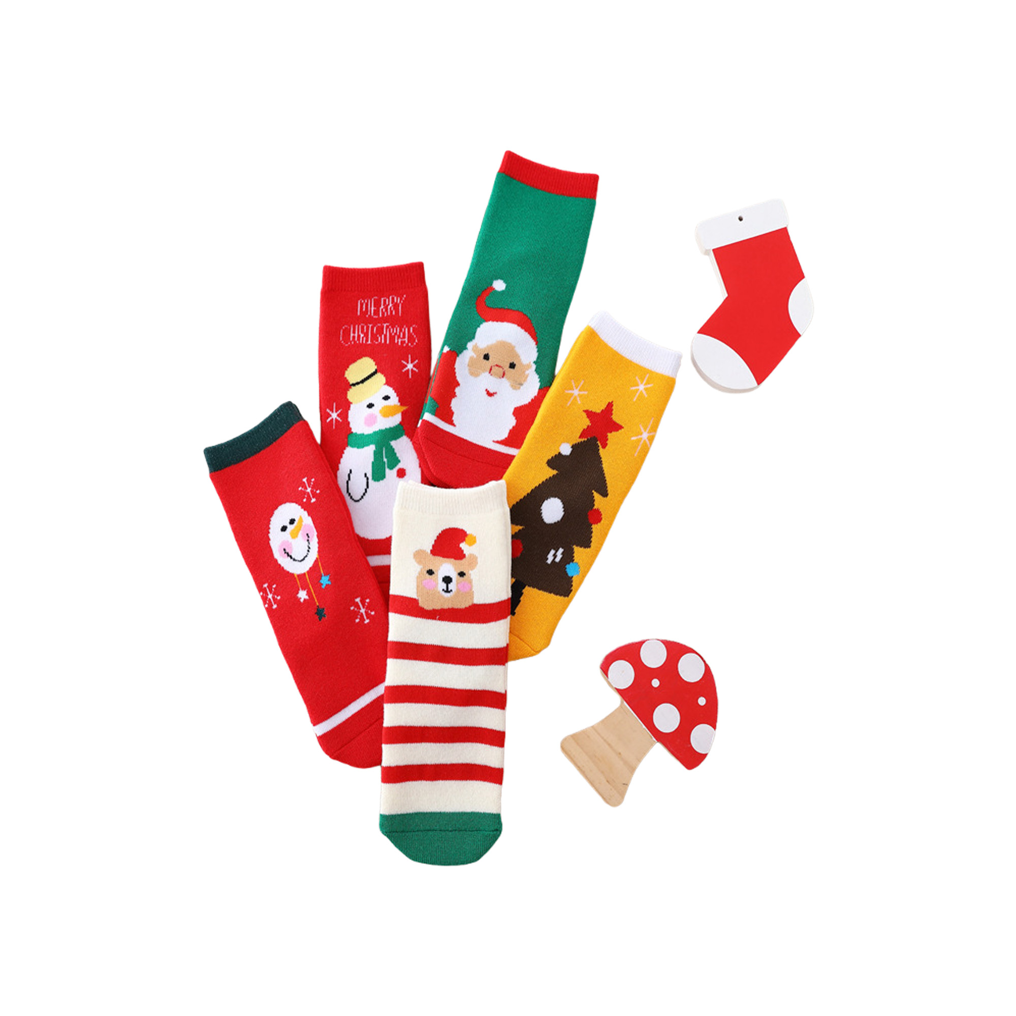 Cotton Children's Warm Christmas Socks 21