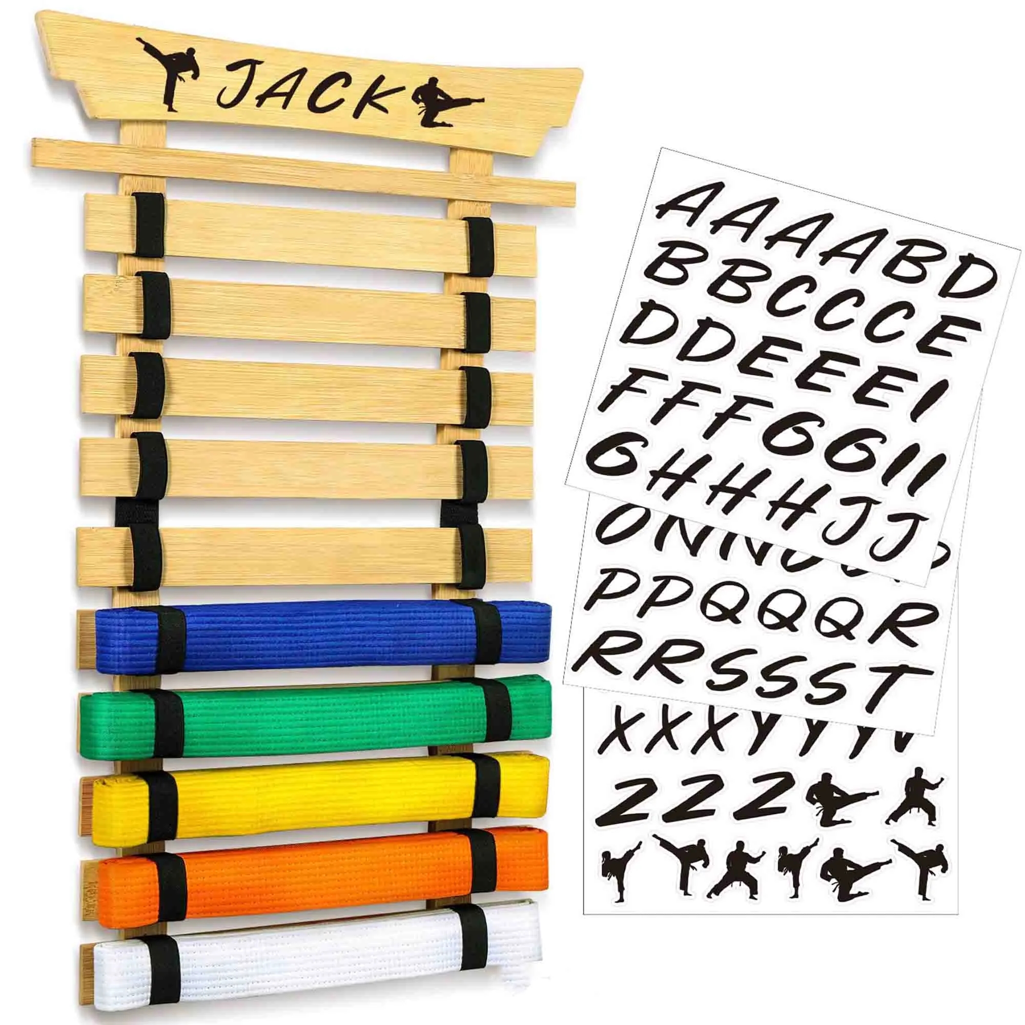 10 Belts Taekwondo Display with Stickers 14