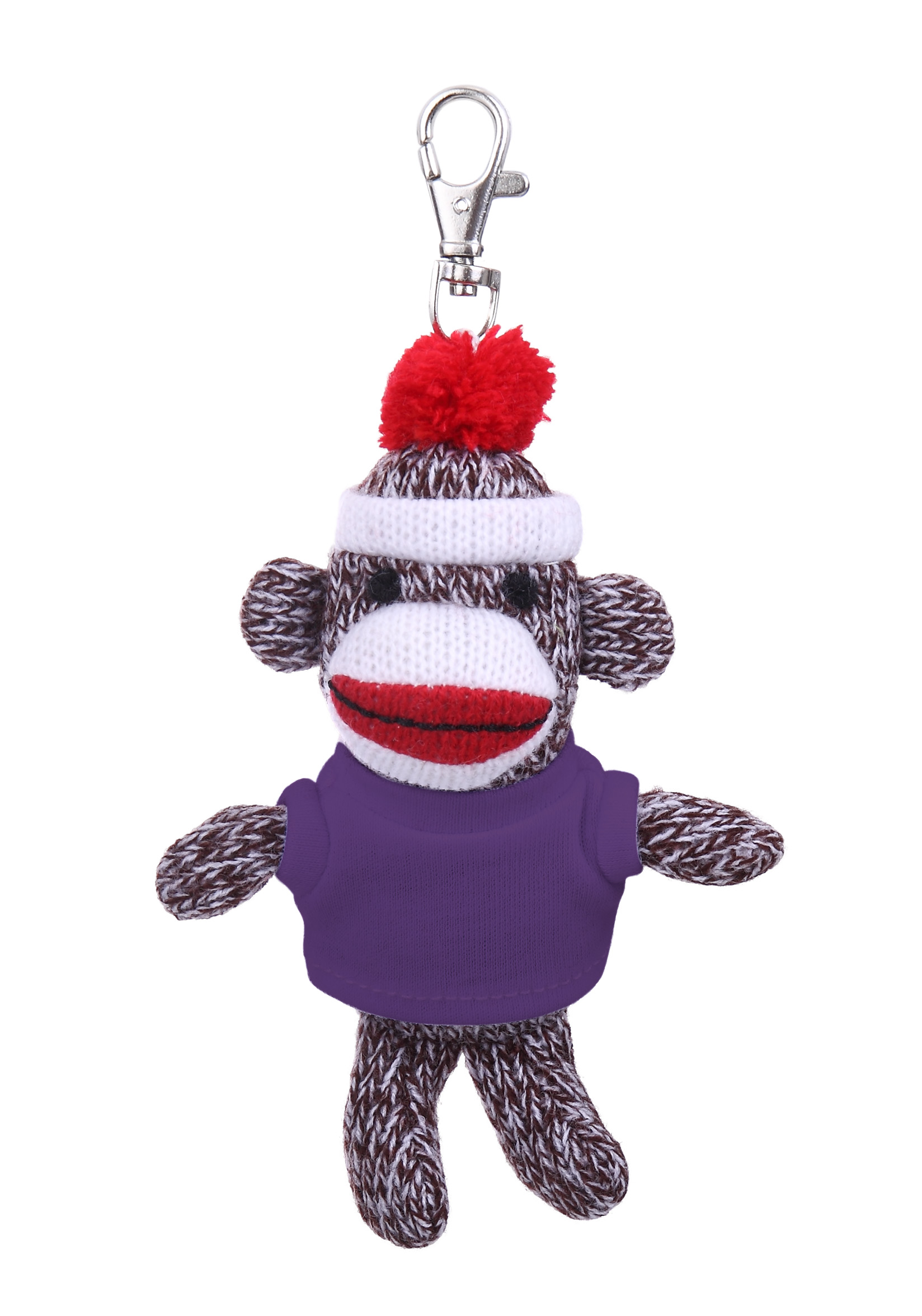 Plush Original Sock Monkey Keychain with Tee 19