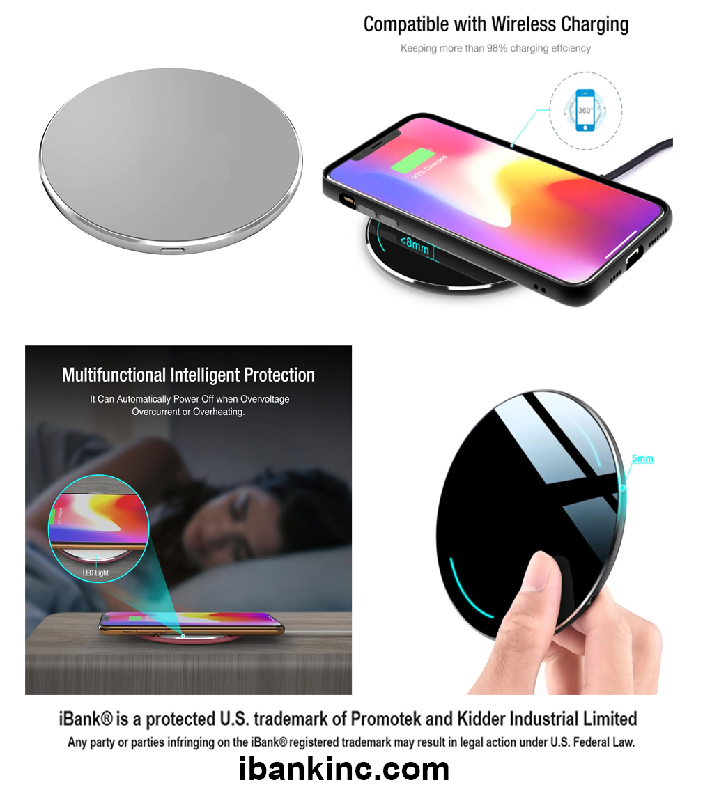 iBank ® Wireless Charger, 12W Charging Pad for iPhone and Galaxy Phones