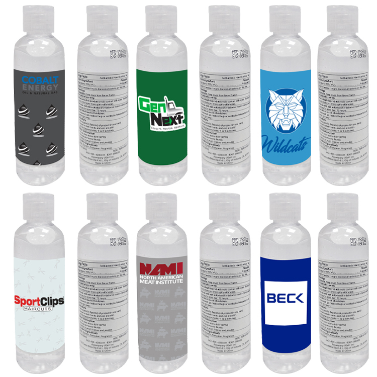 3.4 oz Full Color Hand Sanitizer Bottle 1