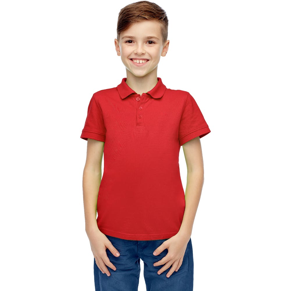 Boys' Uniform Polo Shirts - Red Short Sleeve Size 4 3