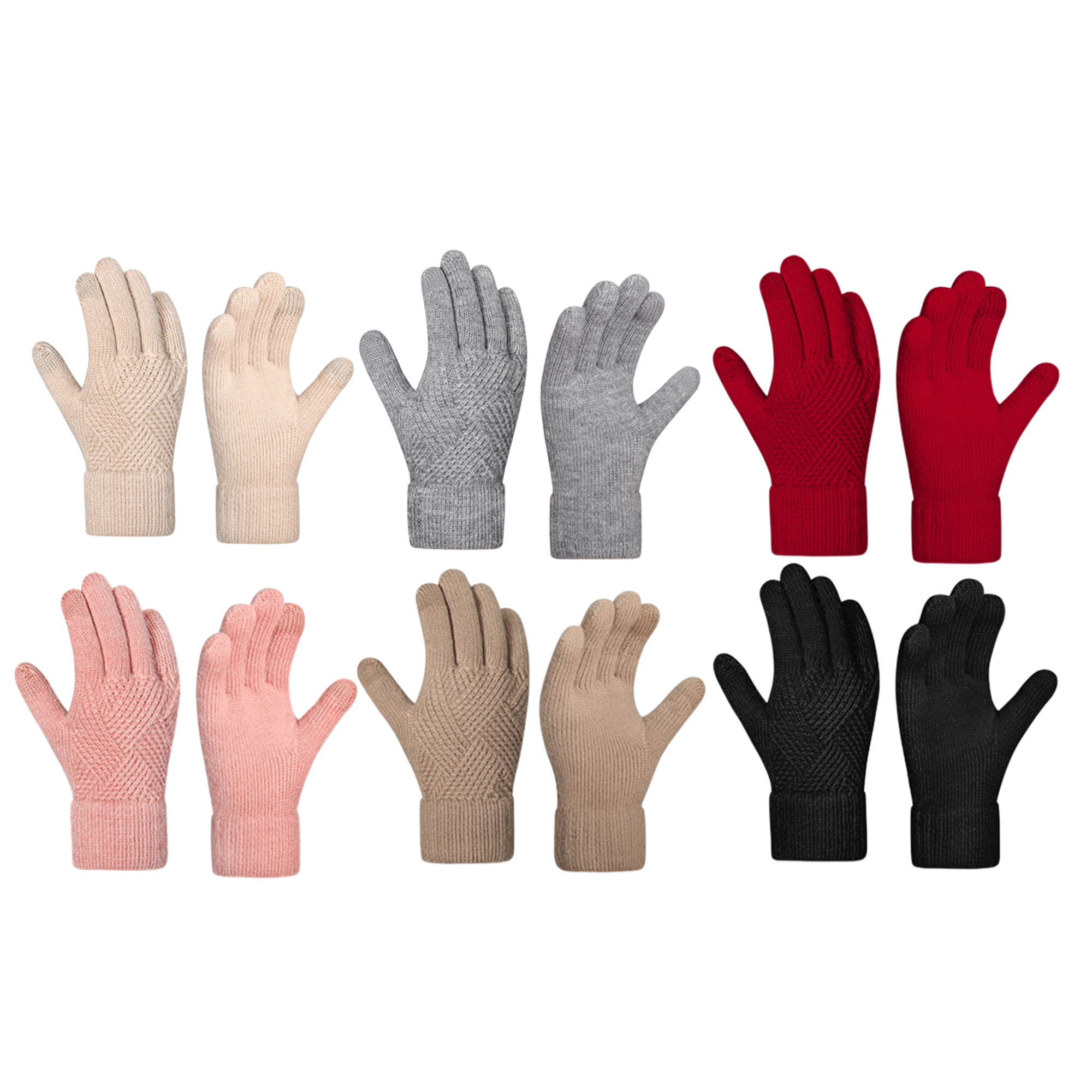 Plush Knitted Gloves with Touchscreen Capability 5