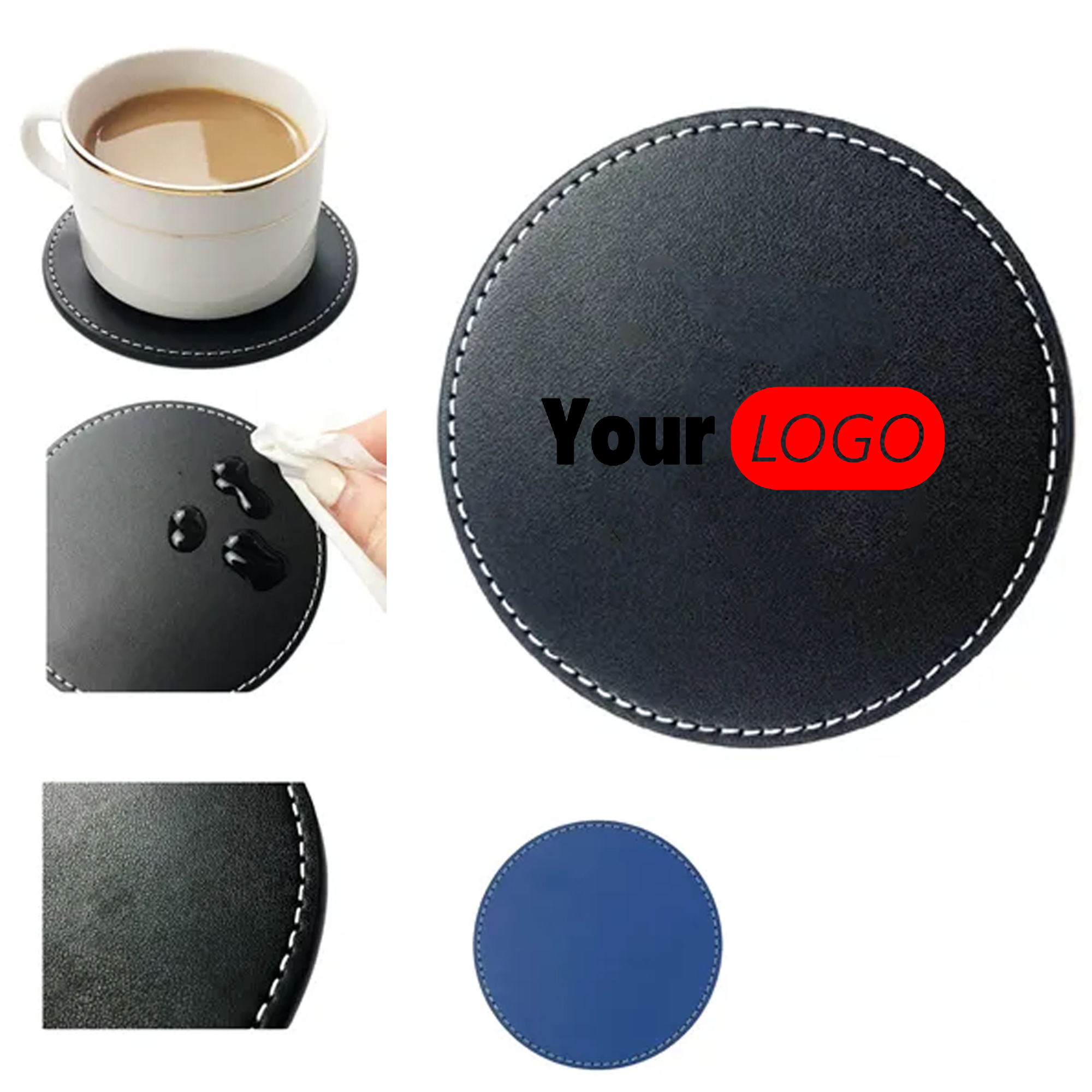 Premium PU Leather Drink Insulation Counter Pad 5