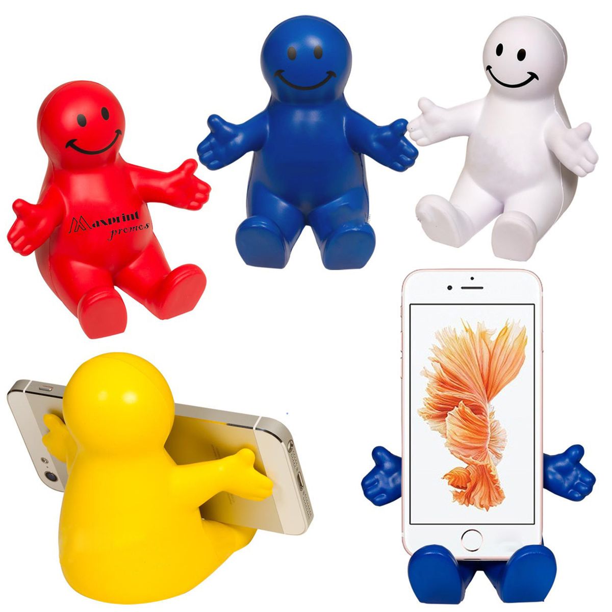 Squeezable Smile Phone Holder