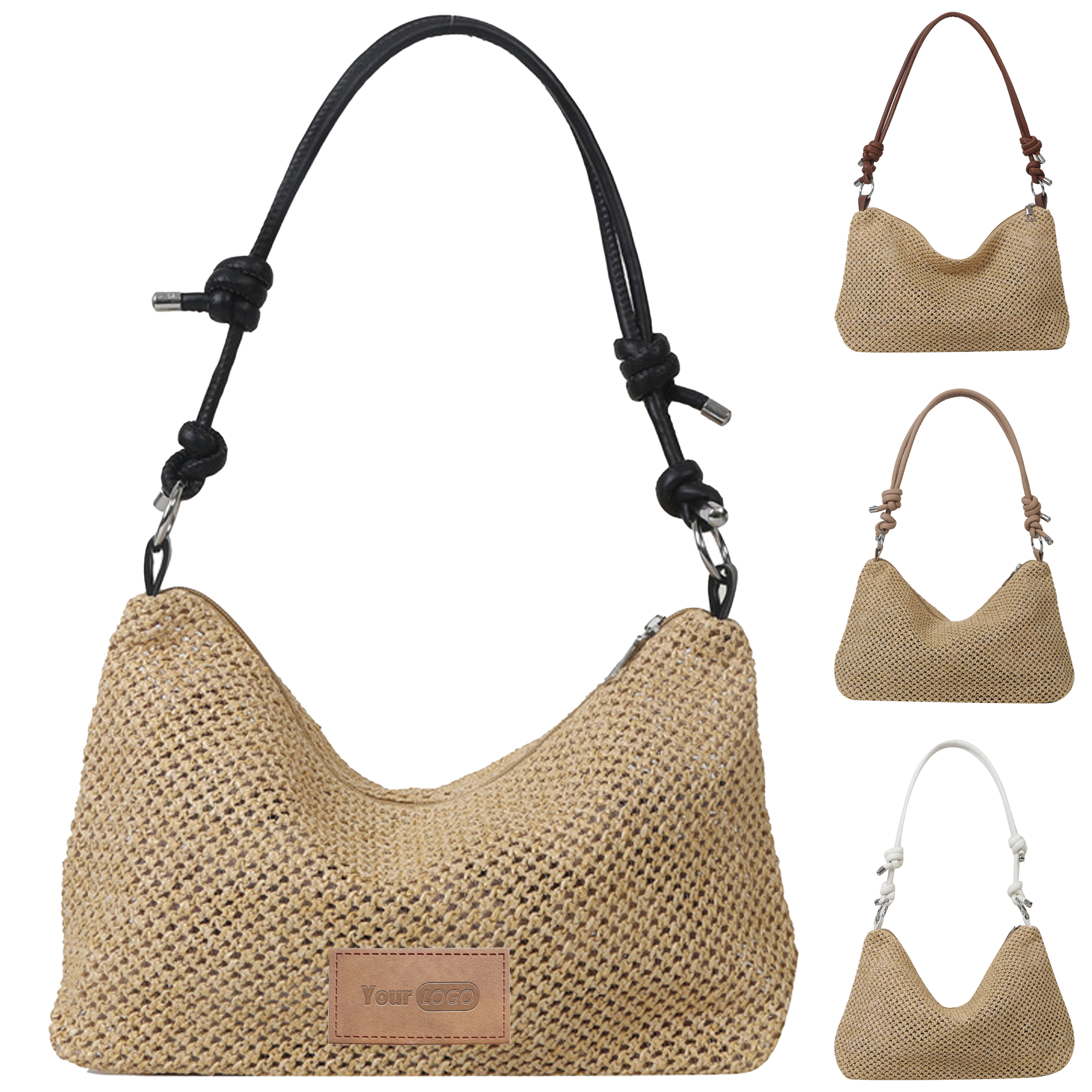 Straw Large Capacity Retro Shoulder Bag 11