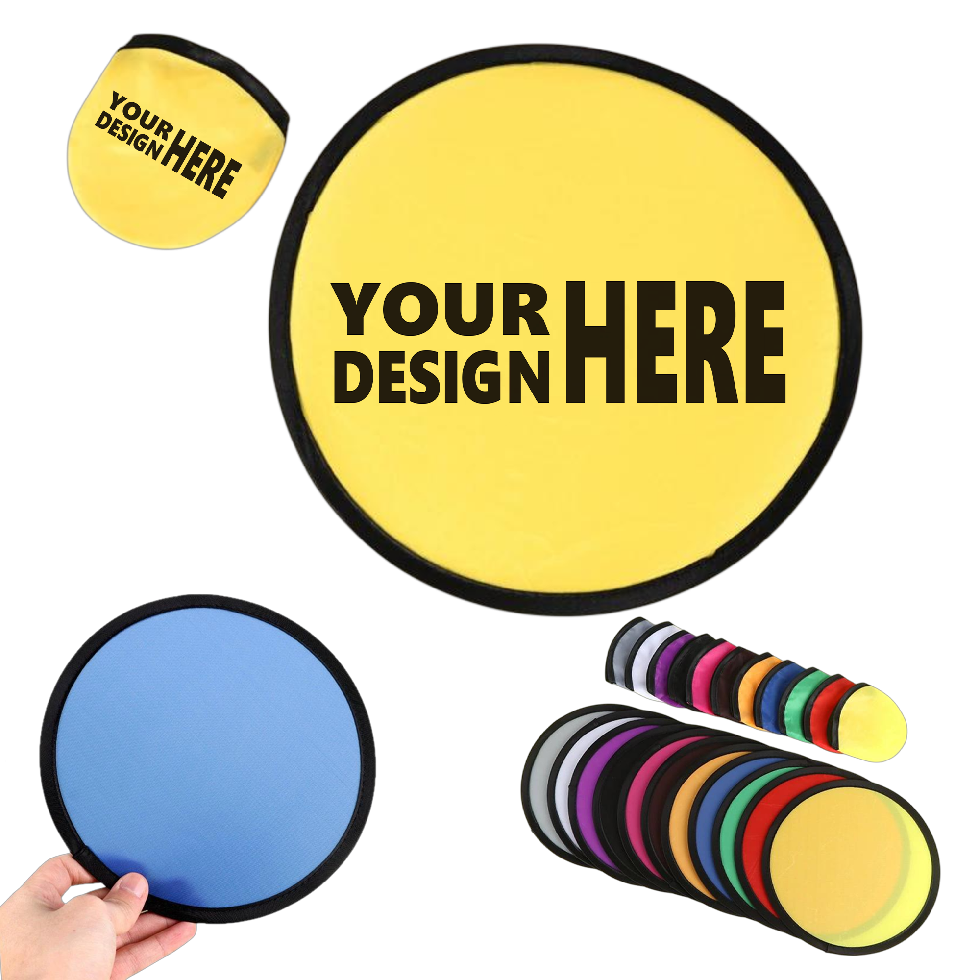 7-Inch Foldable Flying Disc with Storage Bag