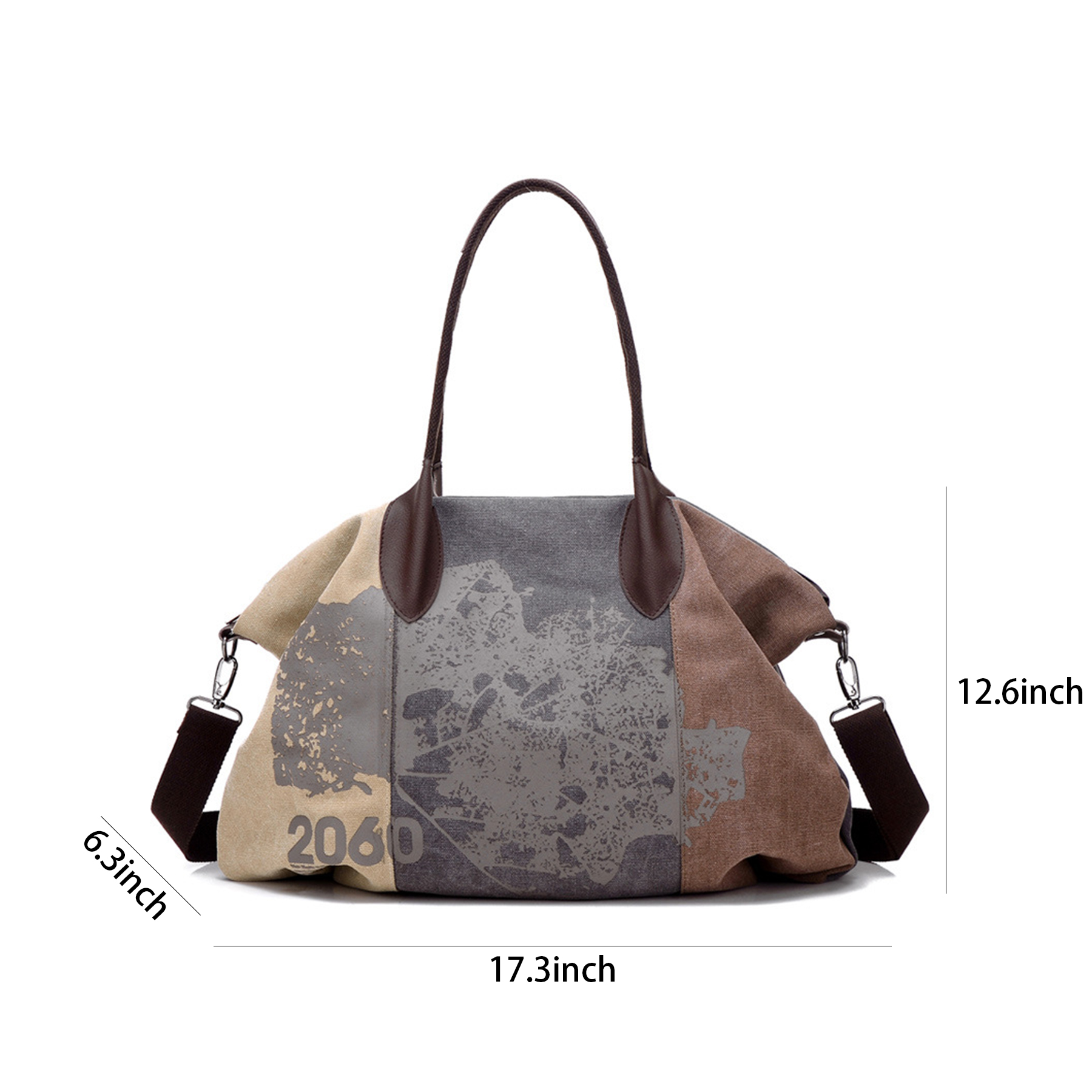 Canvas Daily Purse Shoulder Handbag Tote Shopper Bag Women, custom tote bag with logo imprint 6
