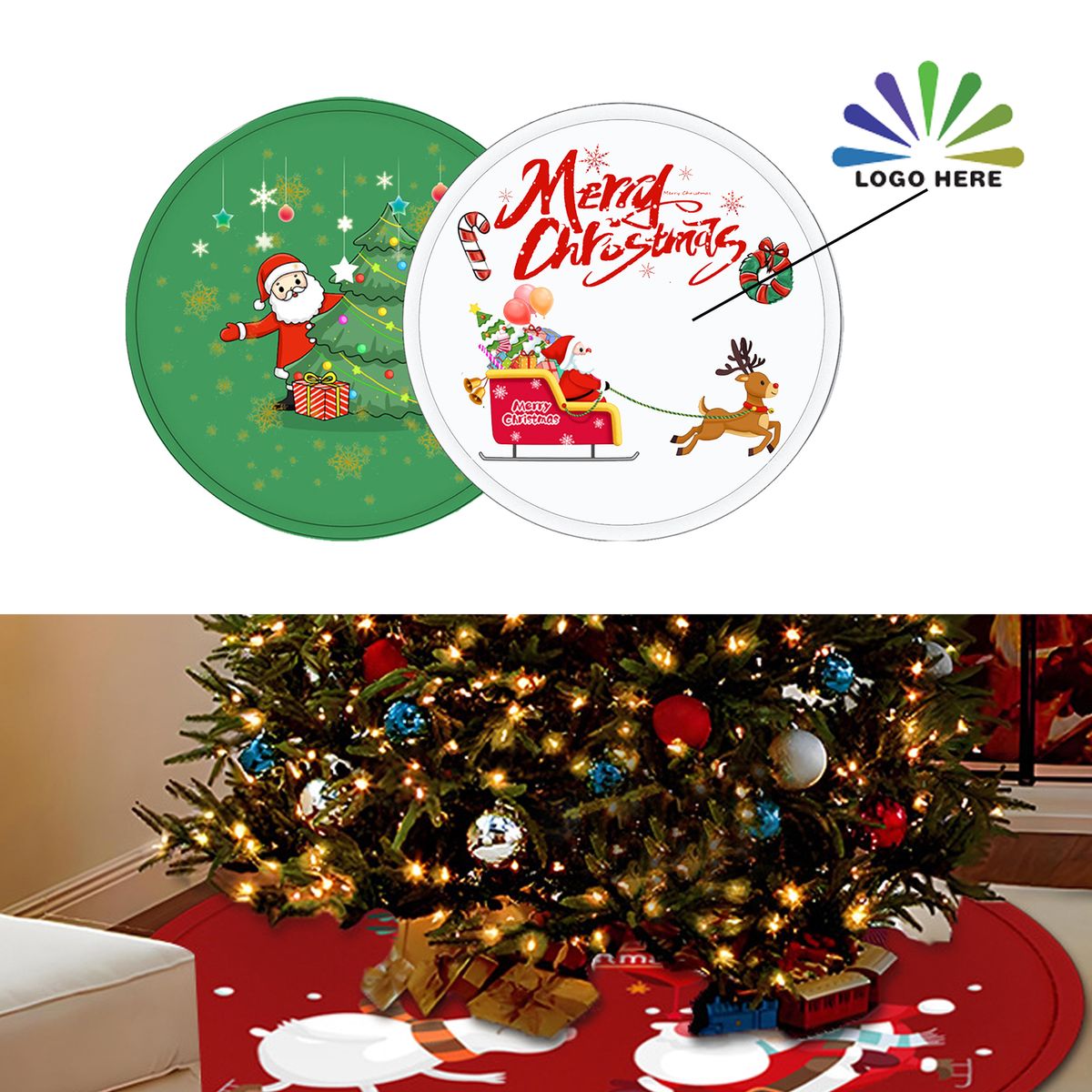 Customized Oversized Holiday Decorative Mats 1