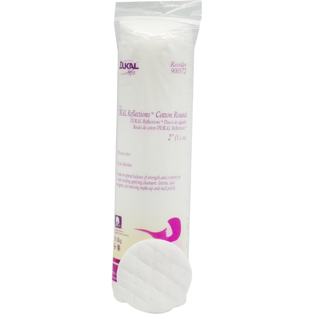 2" Cotton Rounds - 80 Count Non-sterile White 3