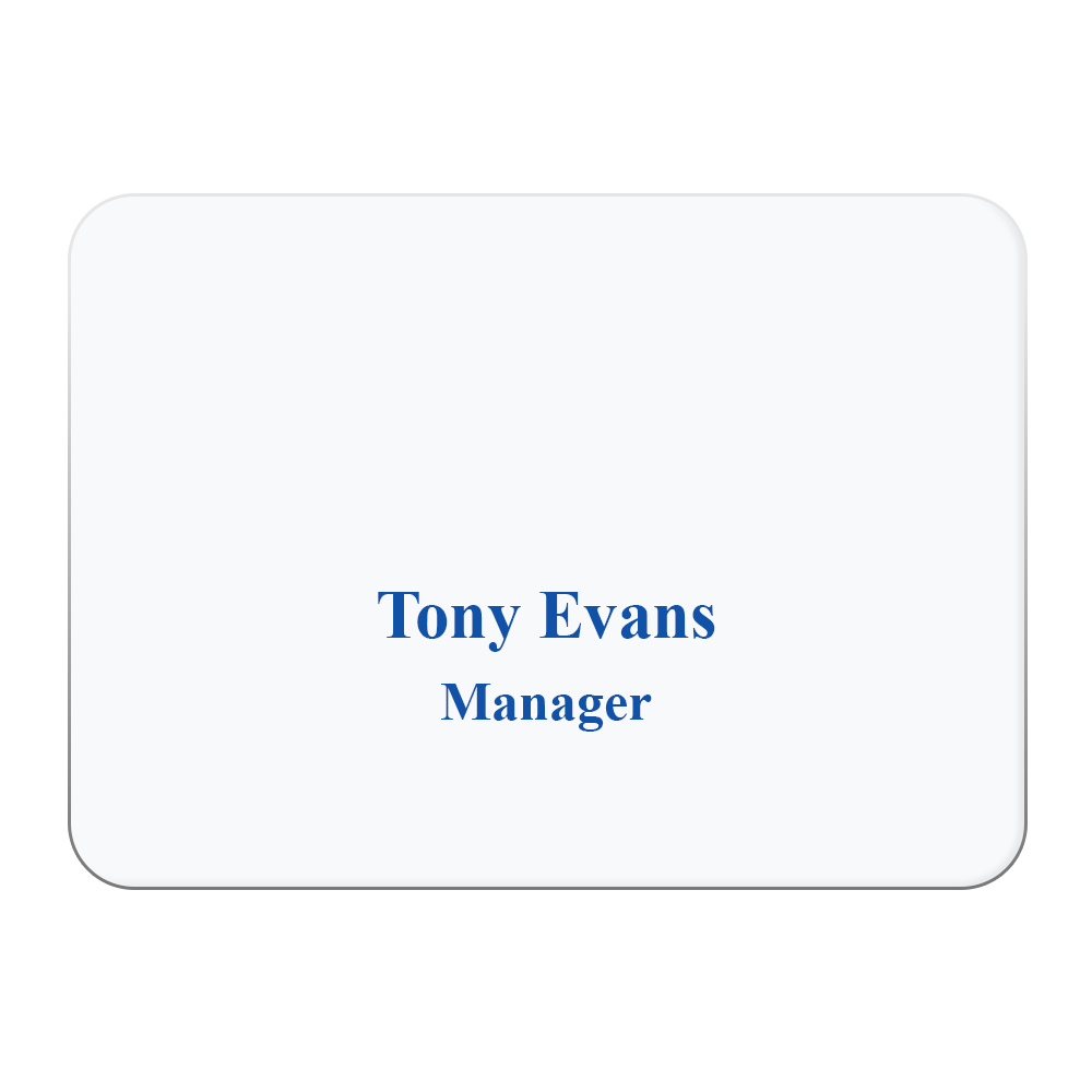 Aspen Metal Name Badge (Custom sized between 6 and 9 sq. in.) 7