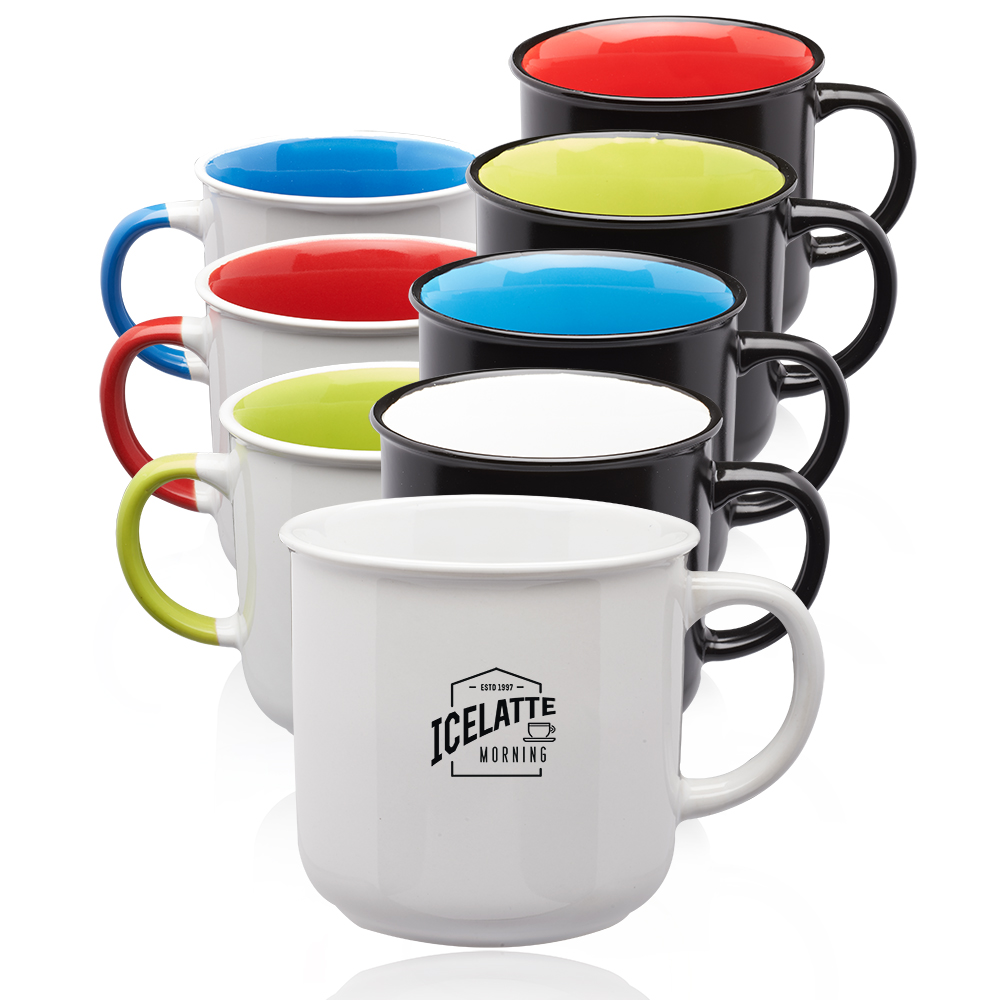 15 oz. Argos Ceramic Camping Mug A1302 Custom Imprinted Ceramic Mugs