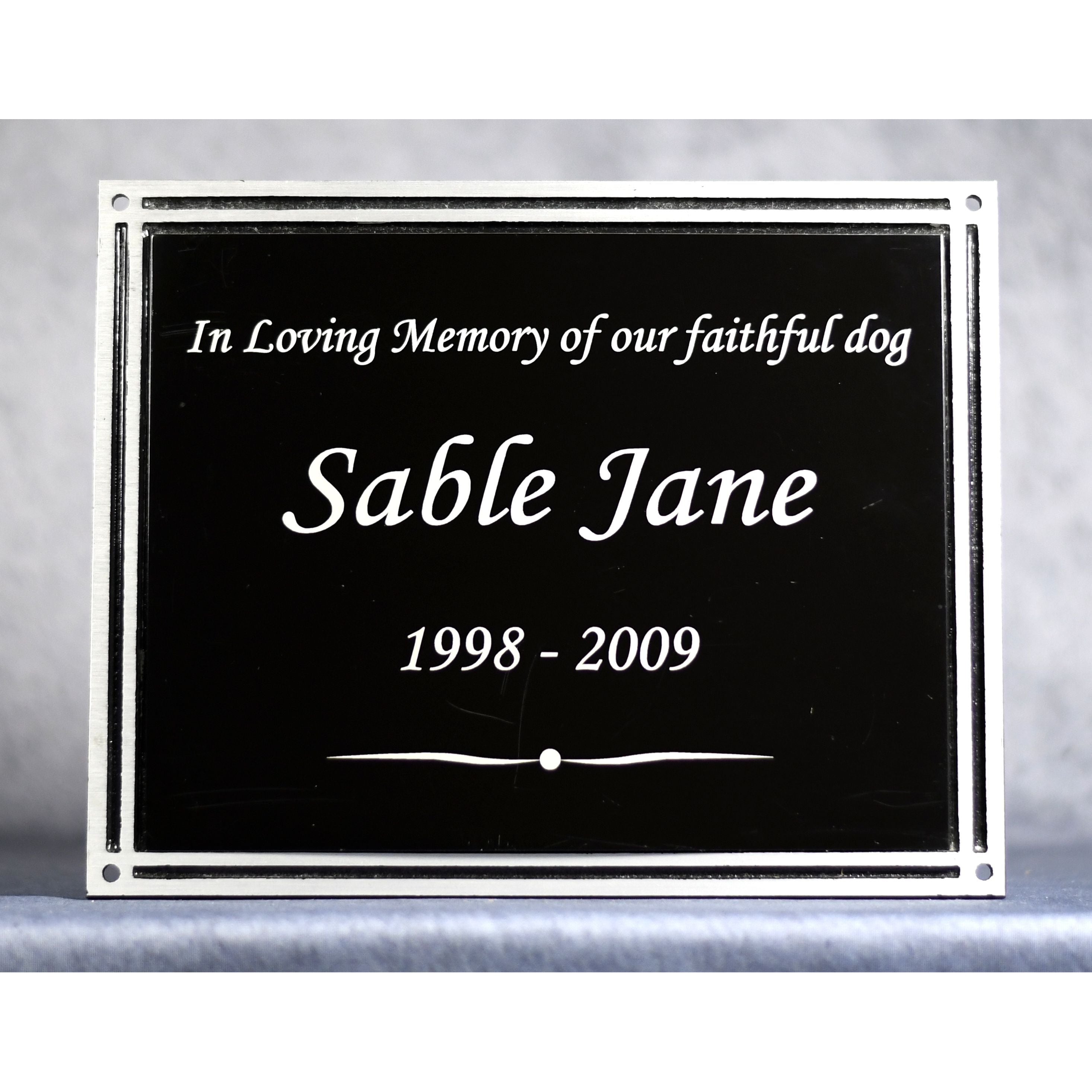 4X6 CAST ALUM PLAQUE - Bronze