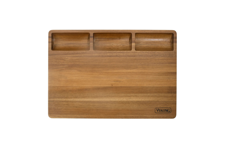 Viking Acacia 20-Inch Reversible Butcher Block Prep and Carving Board 4