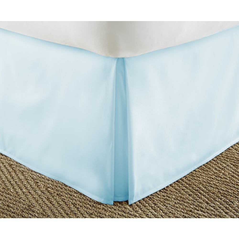 Premium Bed Skirts - Aqua Queen Pleated 3