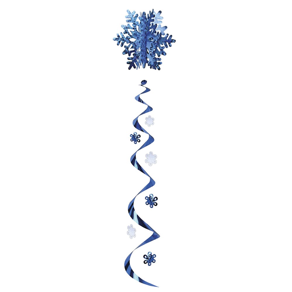 Snowflake Whirls - Blue 4" 3