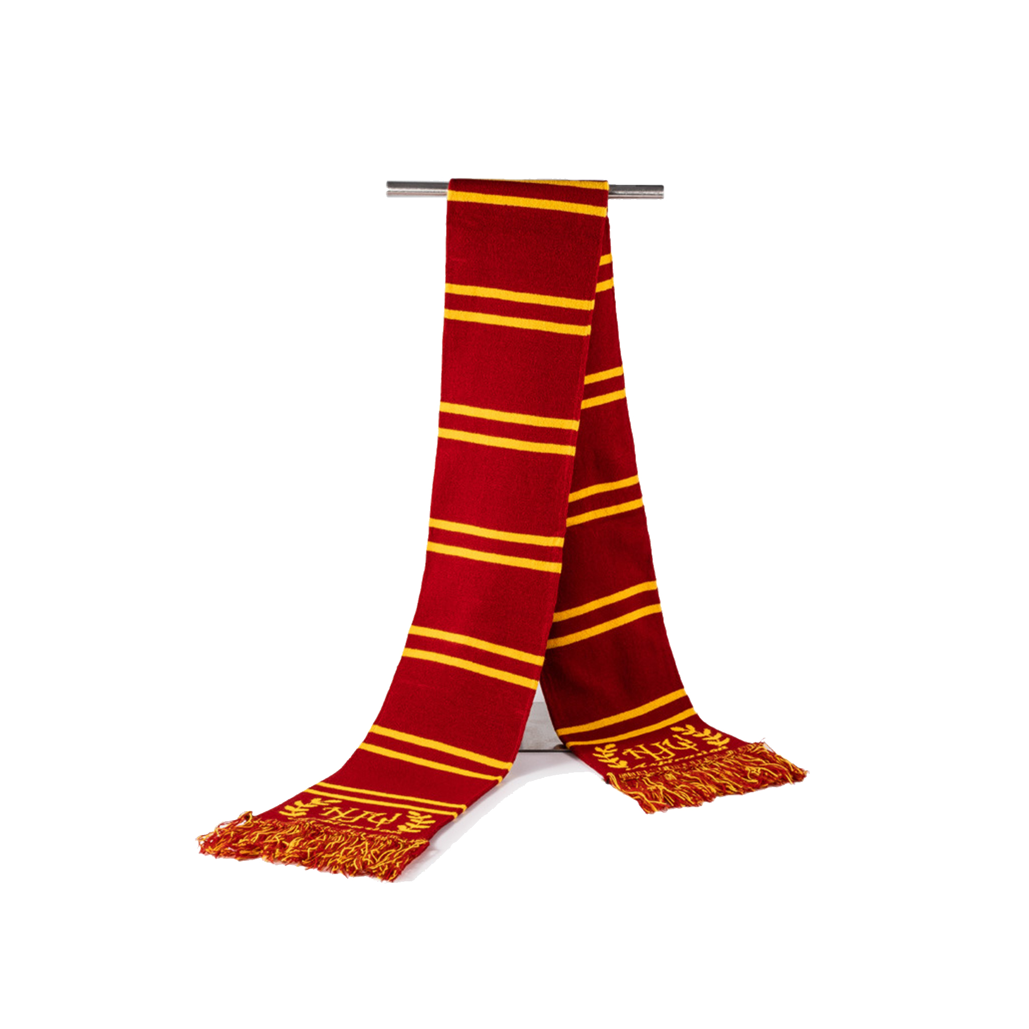 Jacquard Knit University Scarf With Fringe 9