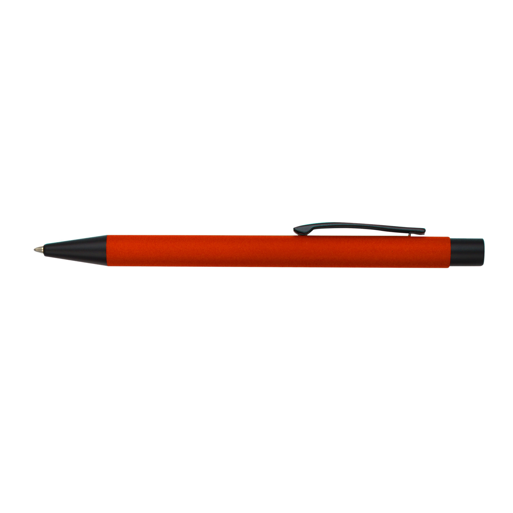 Soft Rubber Click Metal Ballpoint Pen with Chrome Engraving 19