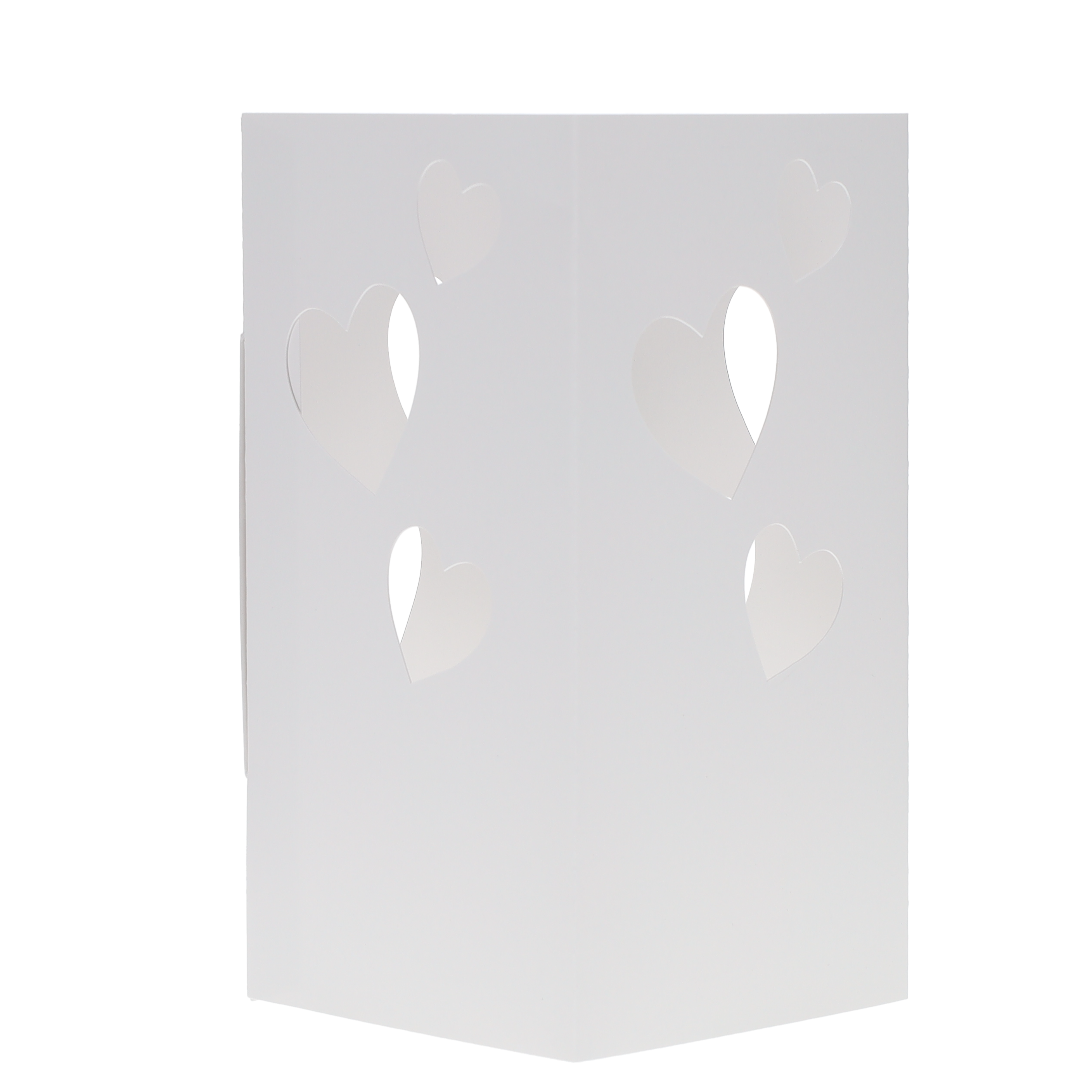 Table Luminary Card Stock 12 pt 4 Sided 4.250" x 4.250" x 8.000" Heart White Digital Print 7