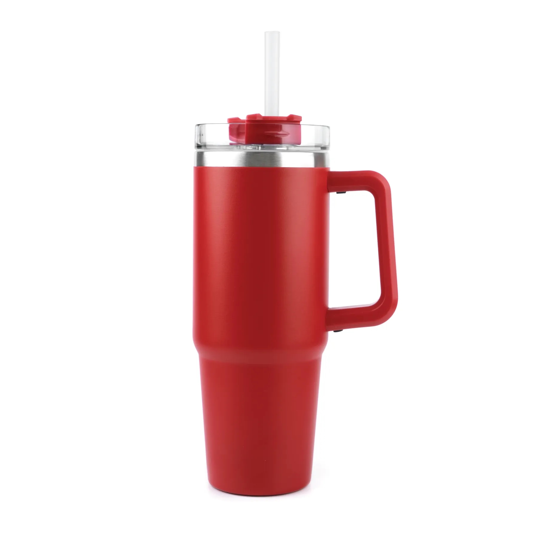 30oz Premium Stainless Travel Mug w/ Straw and Twist Closure 12