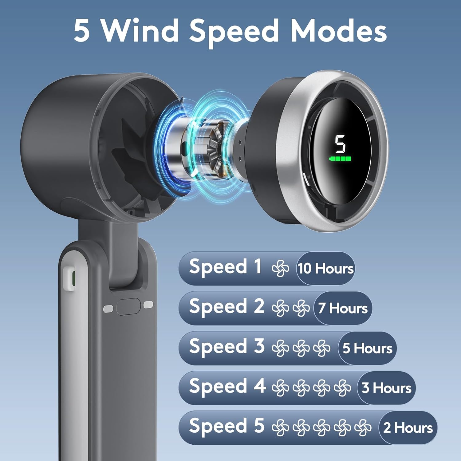 10000mAh Foldable Powerful Winds Turbo Fan 9