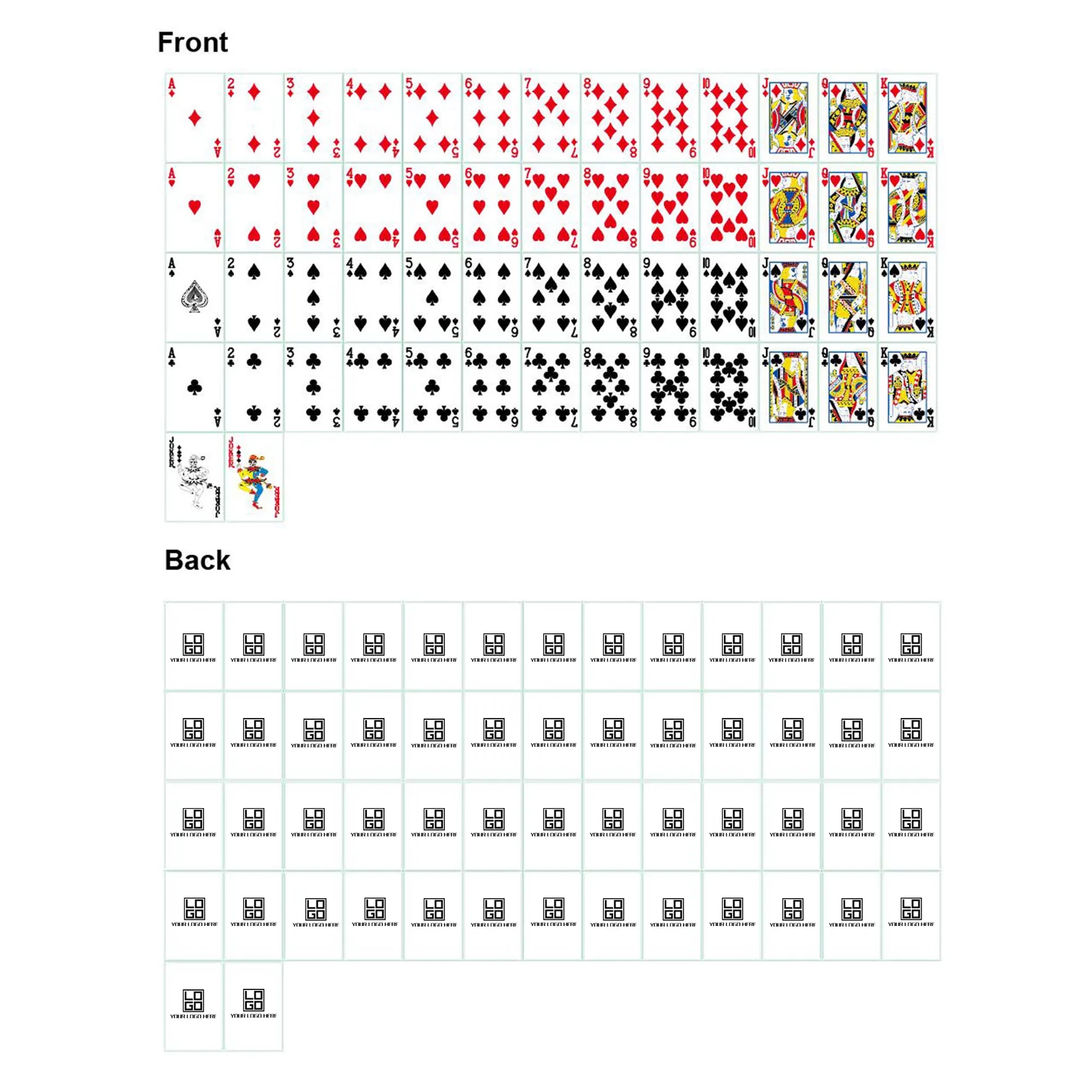54 PCS Playing Poker Cards 8