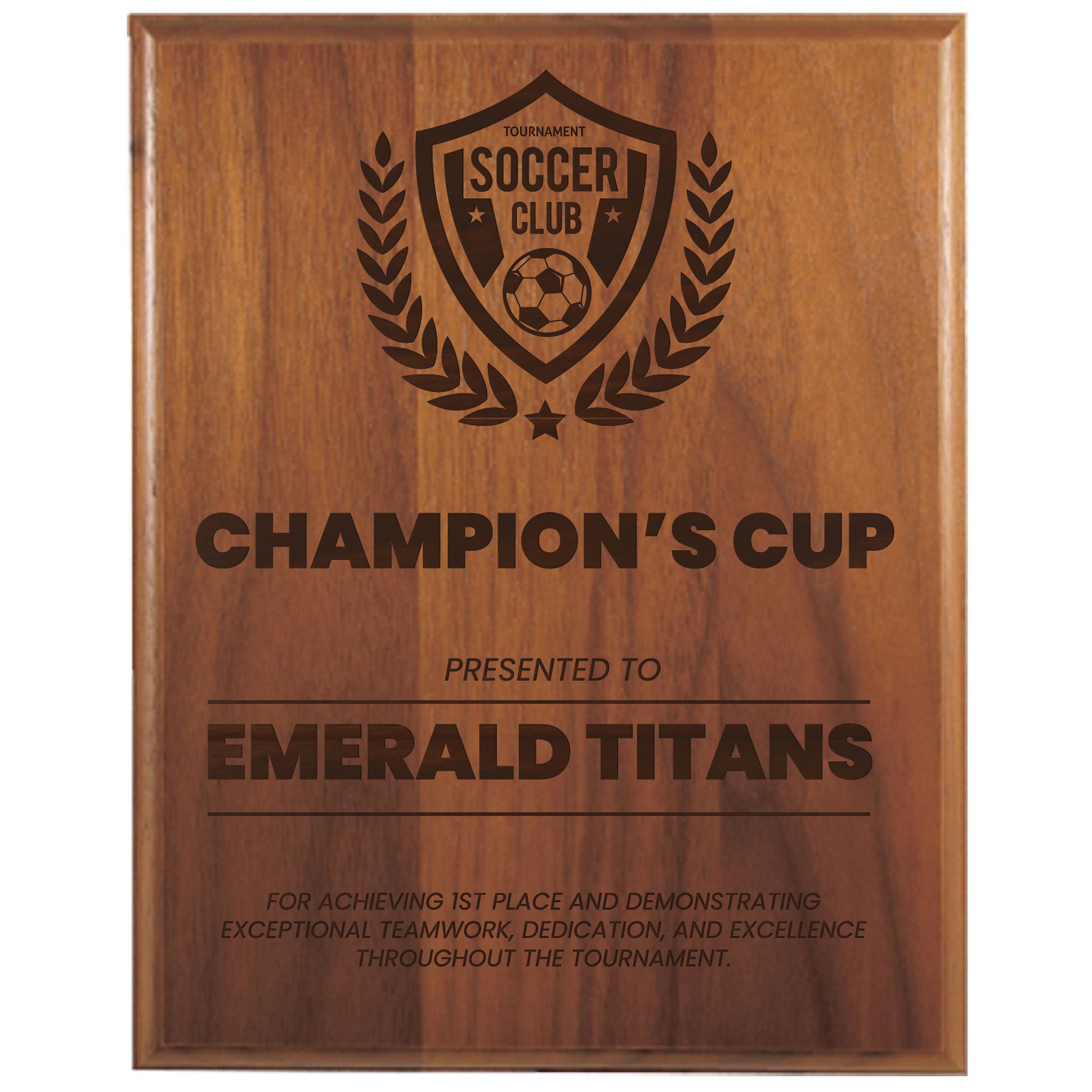 10" x 13" Step-Edge Genuine Walnut Plaque