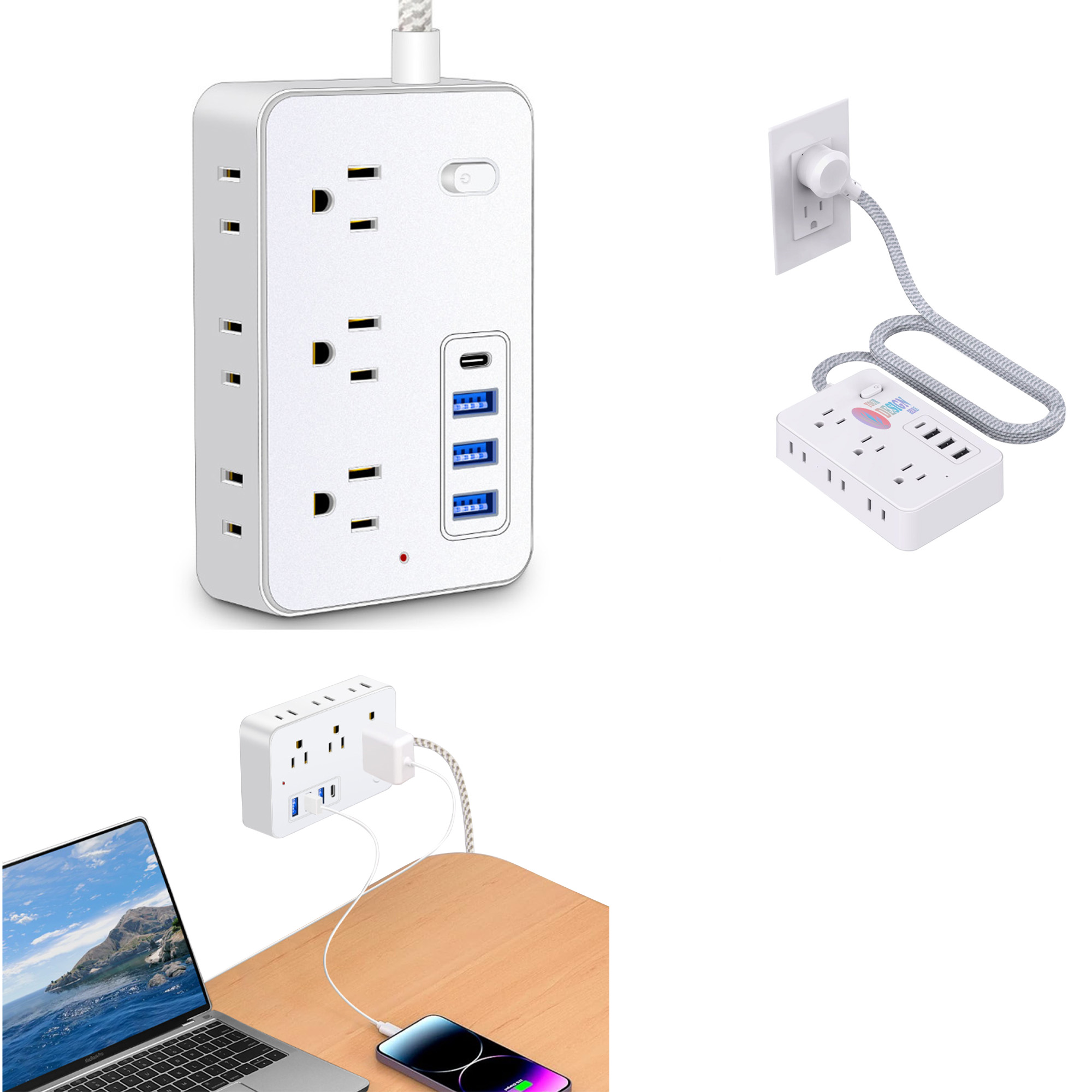 Multi-port 10 in 1 Power Strip 4